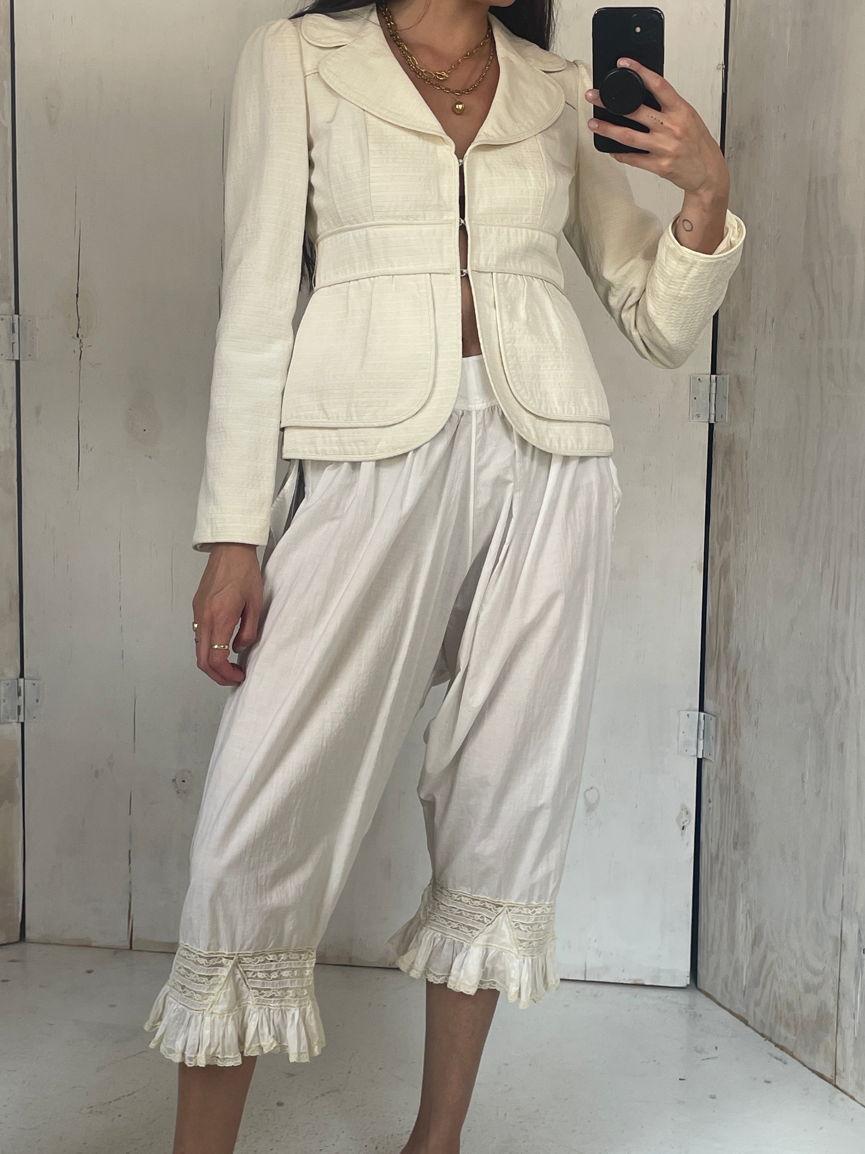 Superette  Cotton Lace Shorts - White