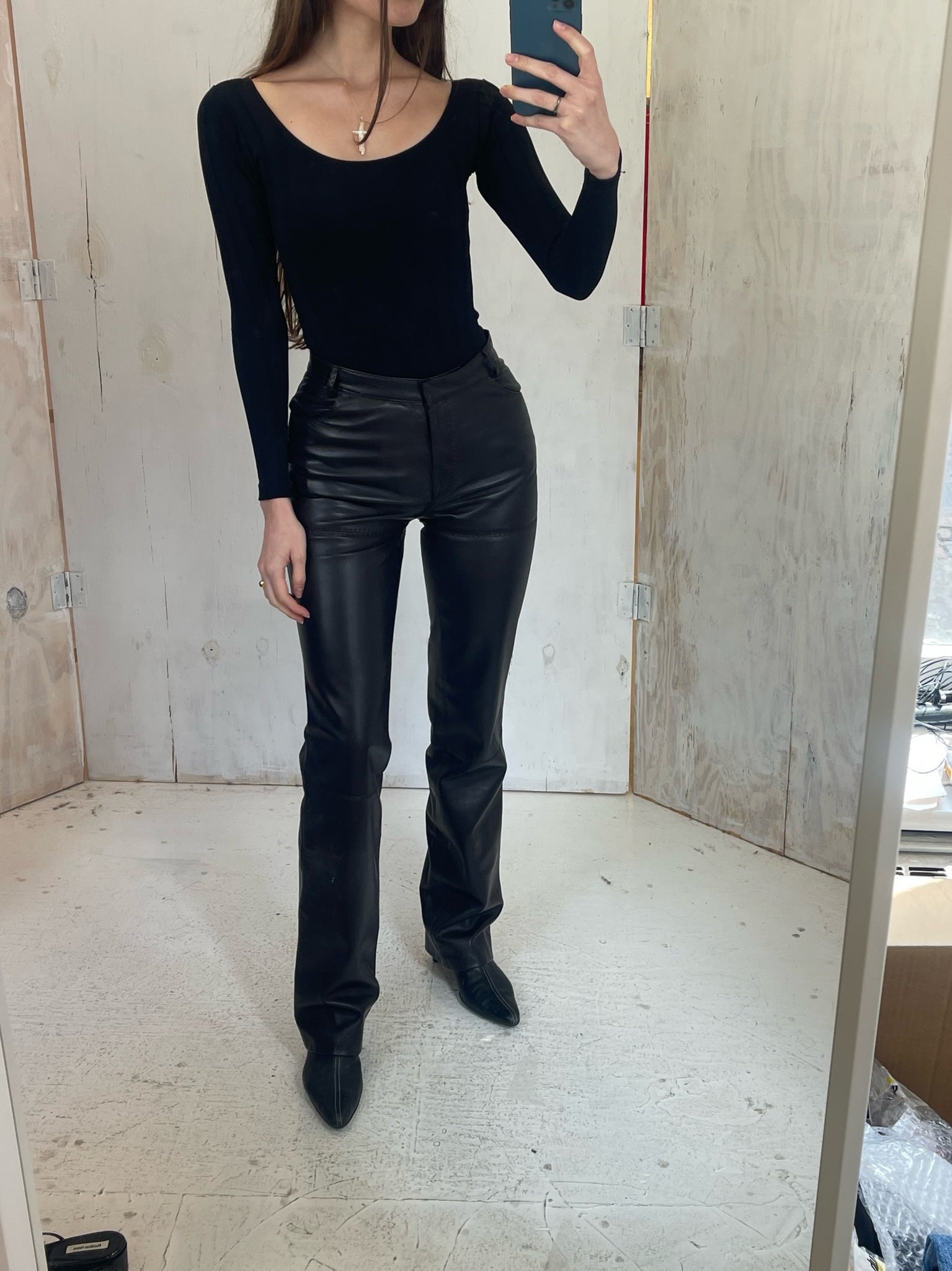Rena Lange Leather Pants