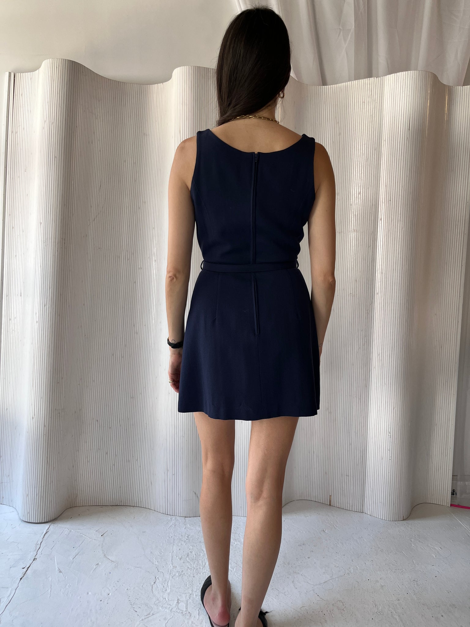 Vintage Bebe navy wool dress