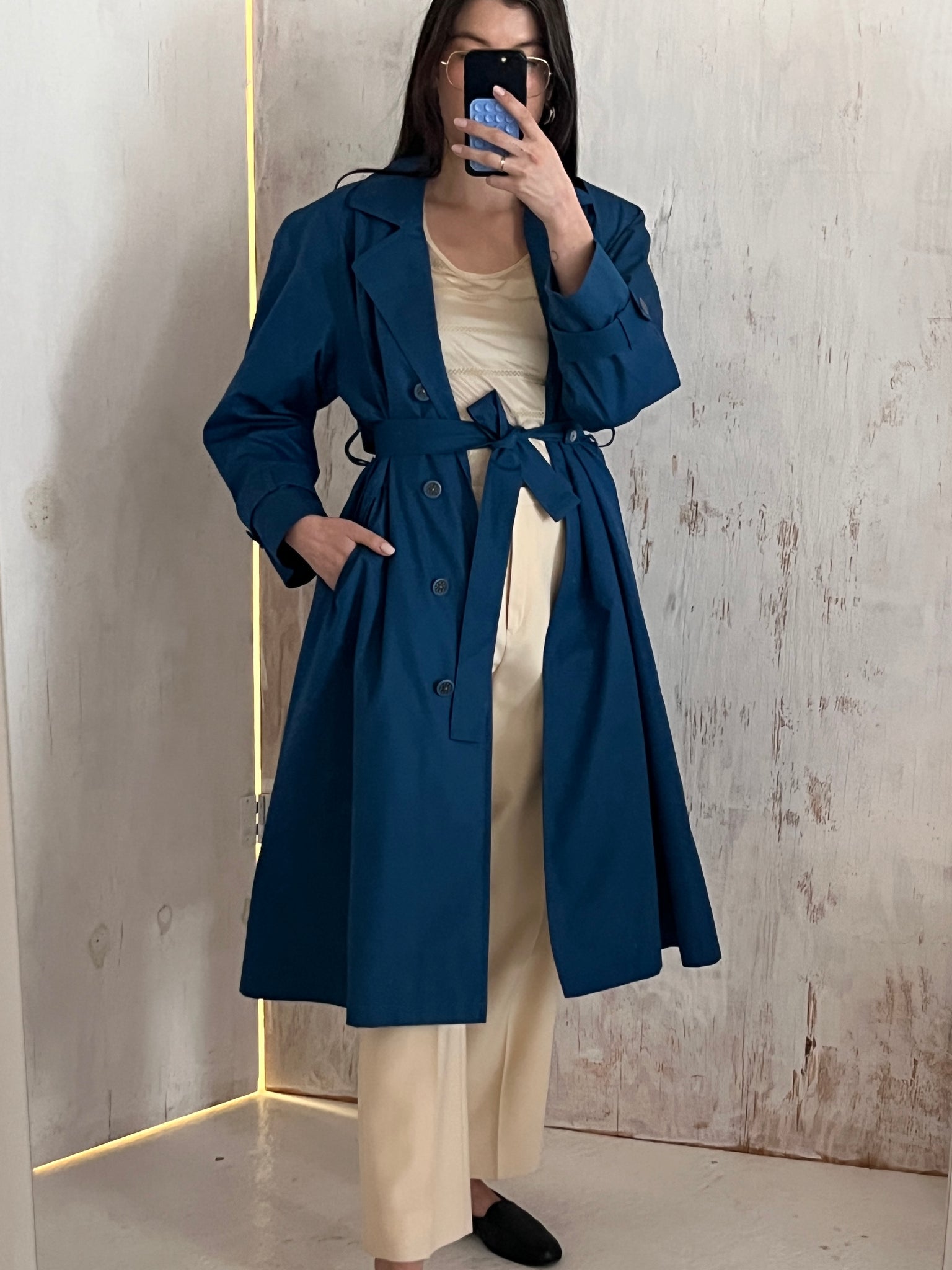 London fog navy blue trench coat best sale