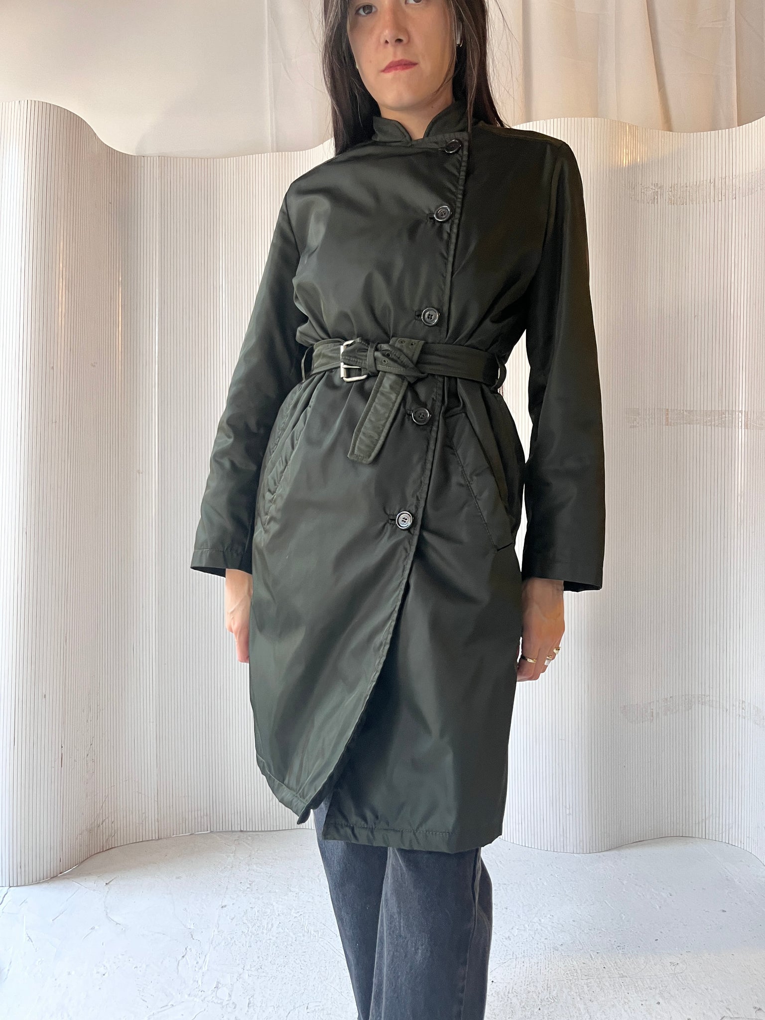 Prada Lined Nylon Belted Trench RTV