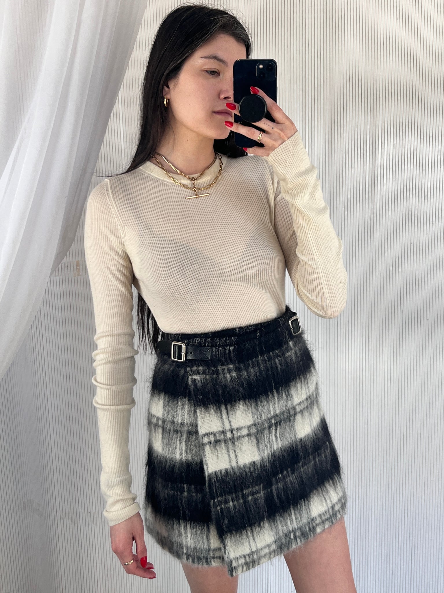 Fuzzy Kilt skirt