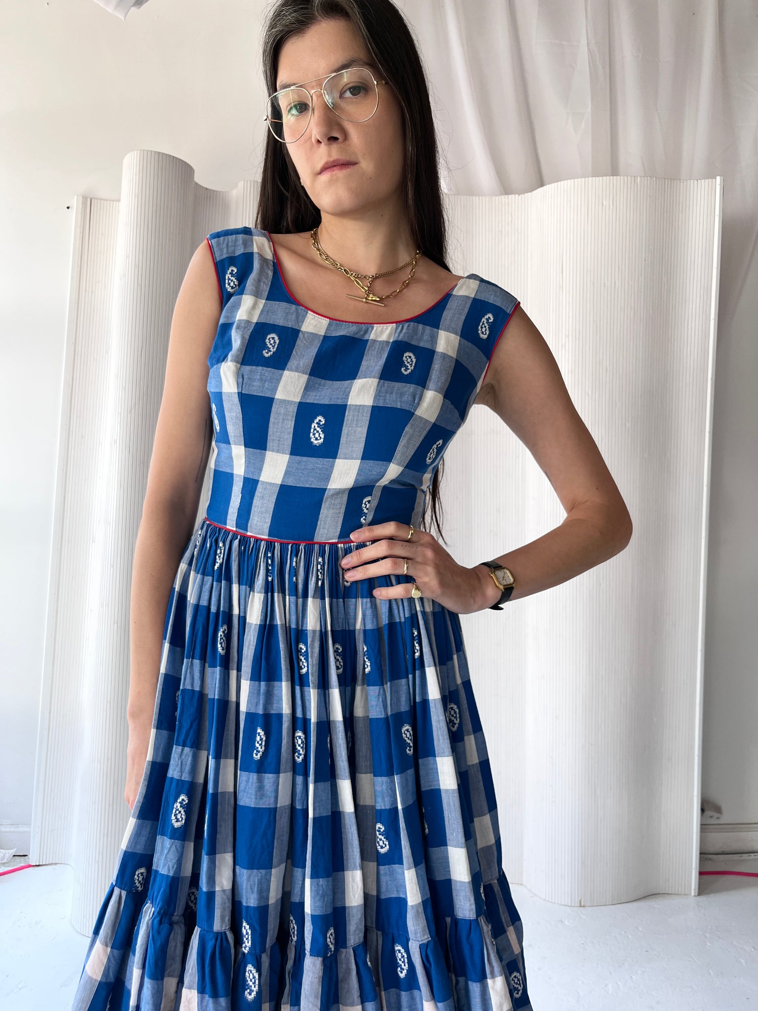 Handmade 1950s square dance dress