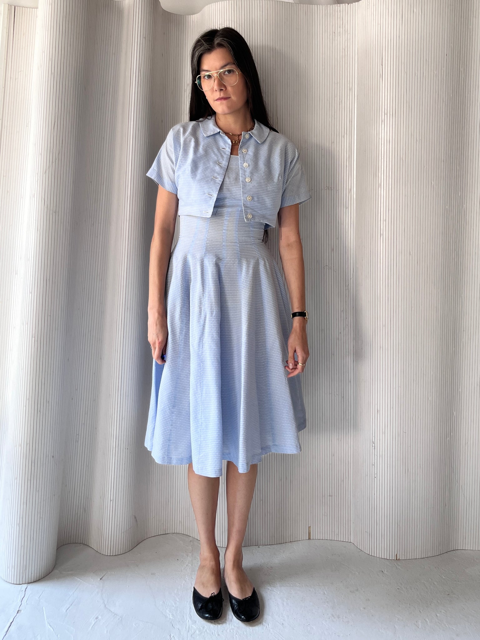 1950s two-piece cotton sundress