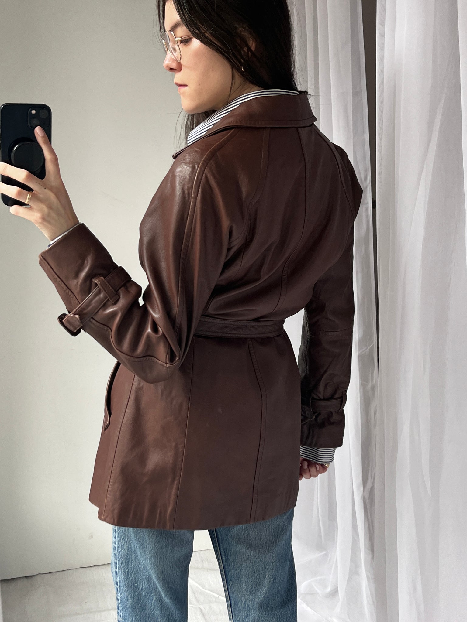 Brooks Brothers Brown Leather Jacket