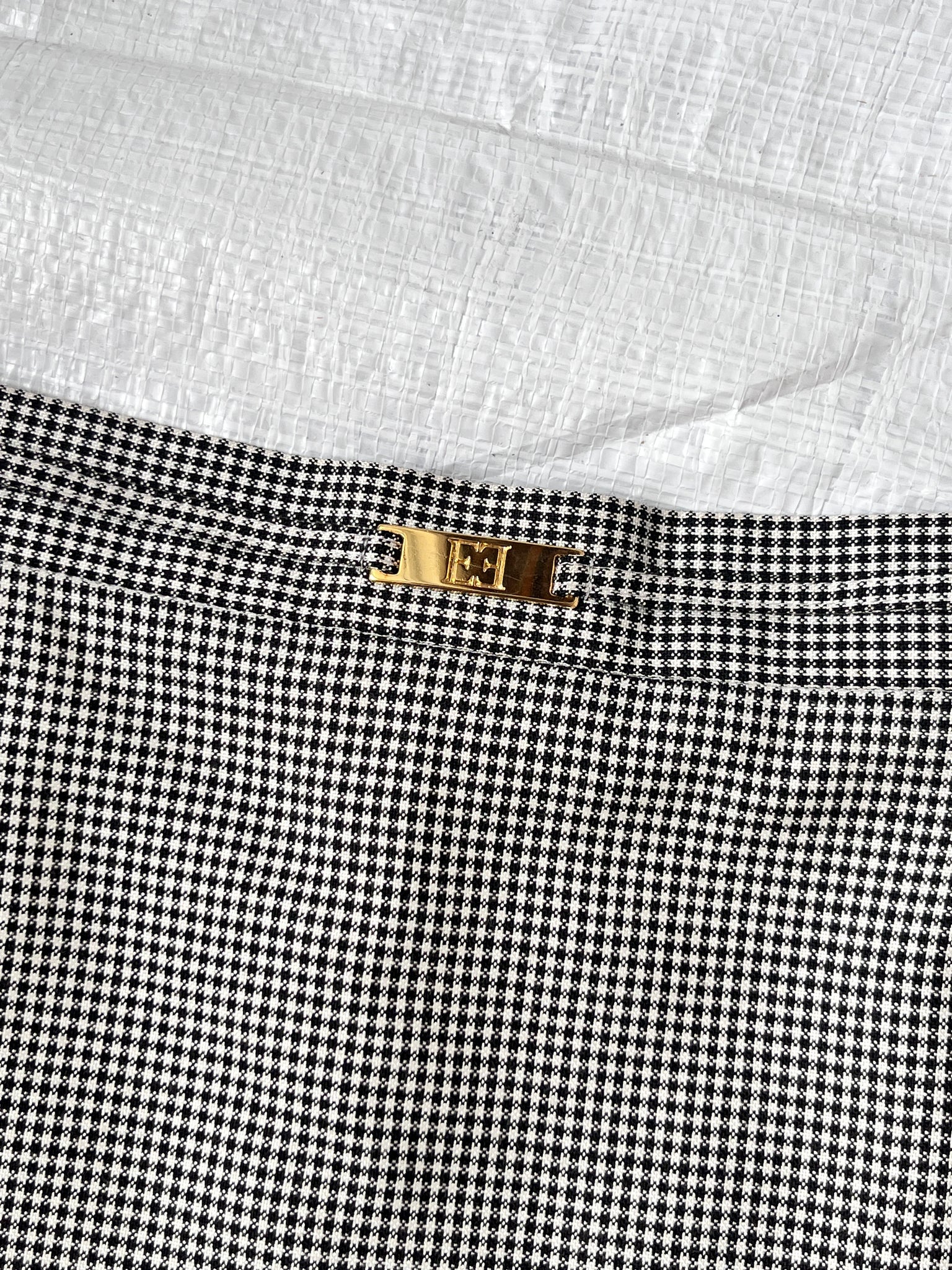 Escada Houndstooth Skirt