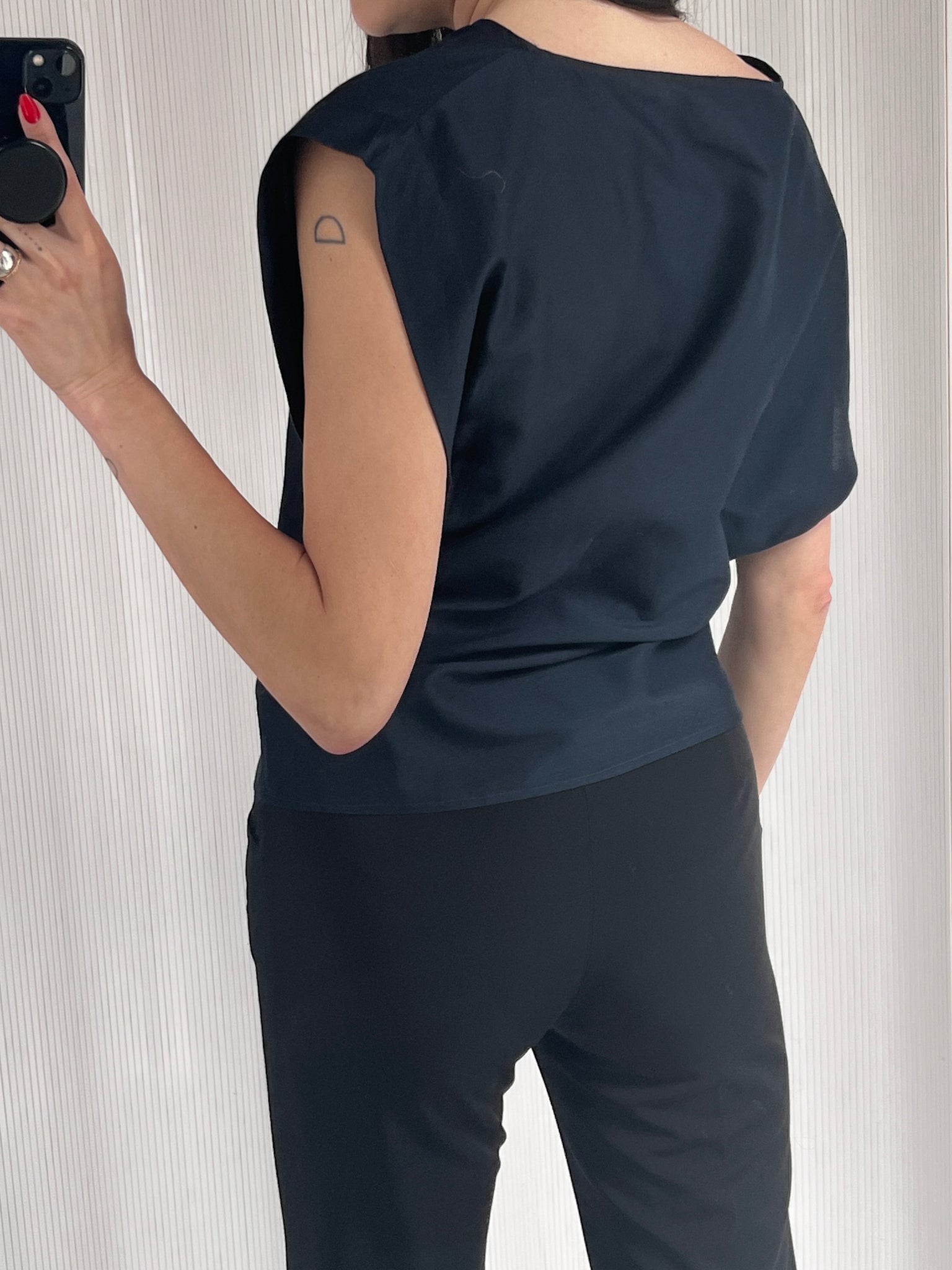 Emporio Armani navy cotton top