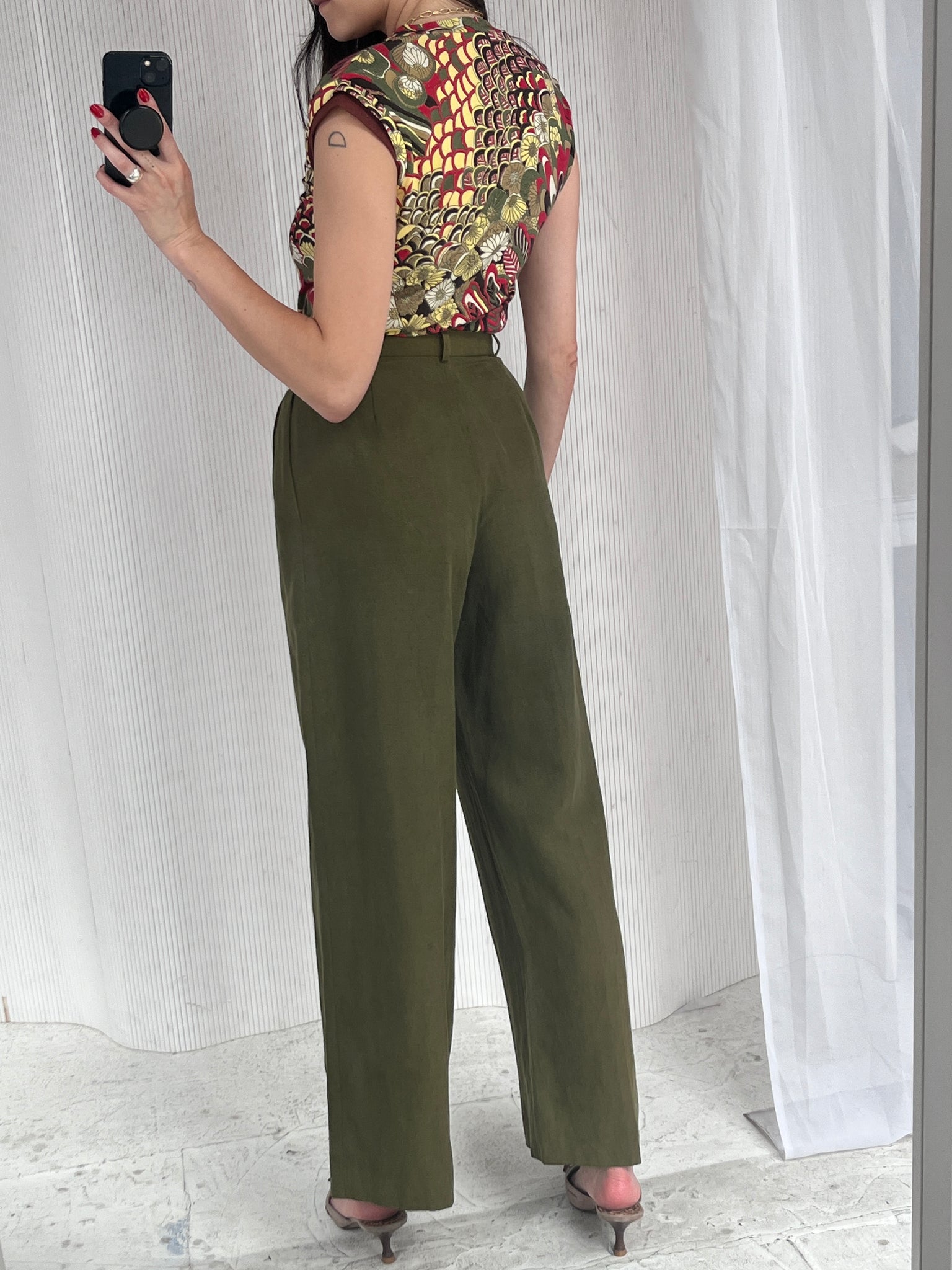 Isaac Mizrahi Silk / Linen Trouser