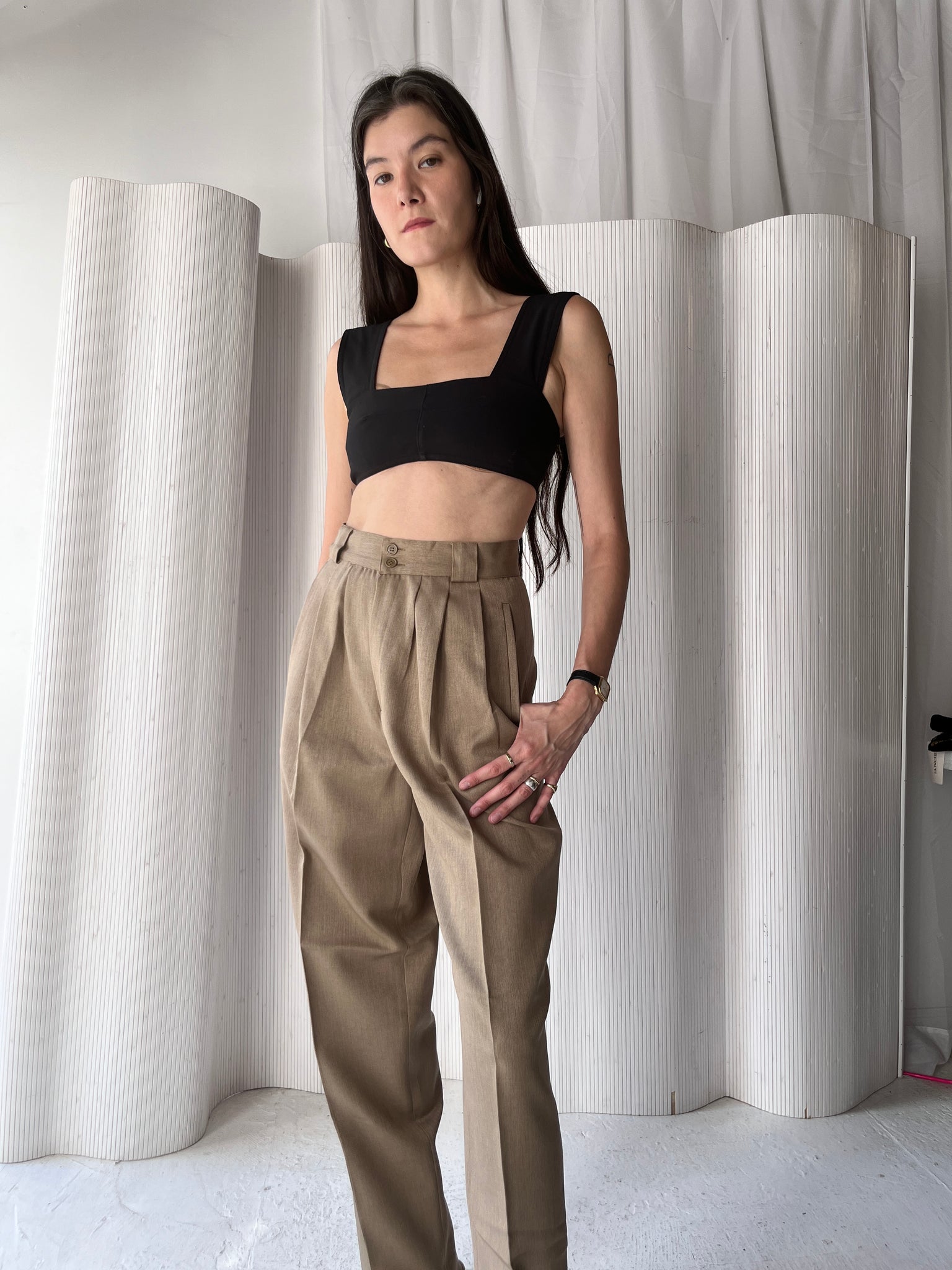 Giorgio Sant'Angelo tan trousers