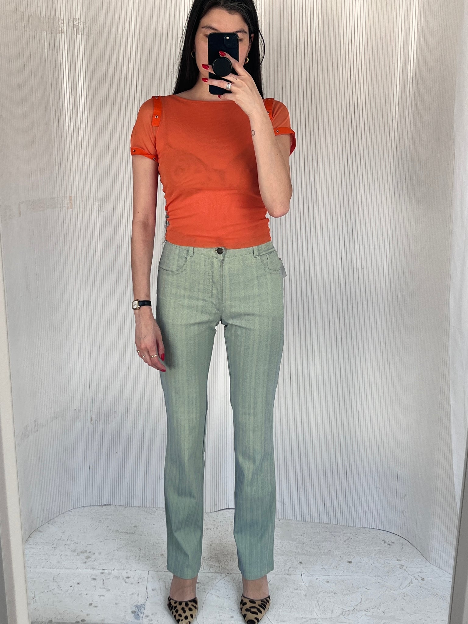 Extyn double layer orange mesh top