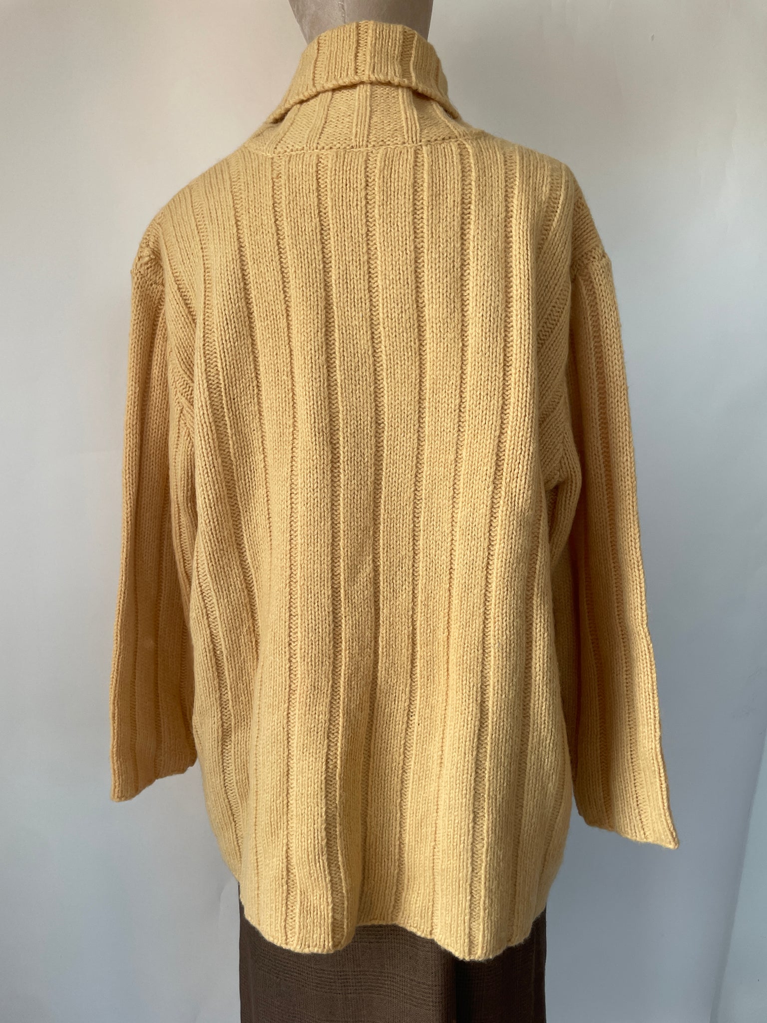 Vintage Yellow Wool Turtleneck