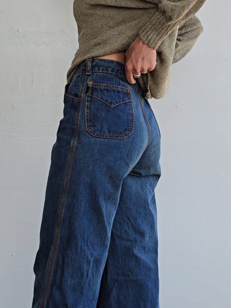 1970s Wide Leg Denim