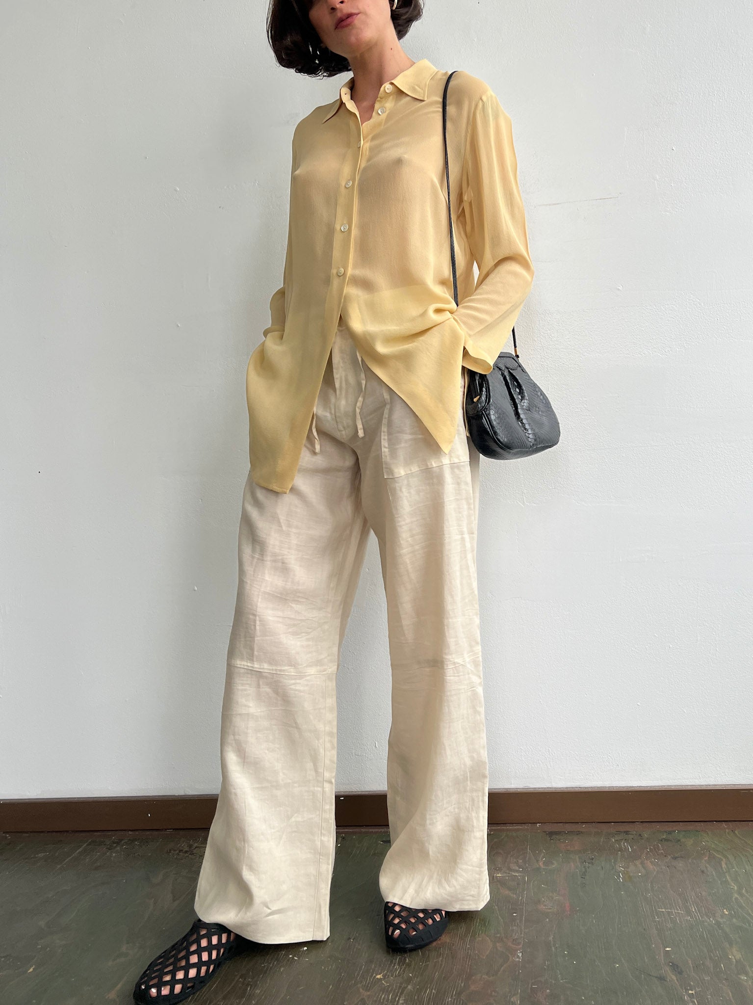 Butter Sheer Silk Blouse