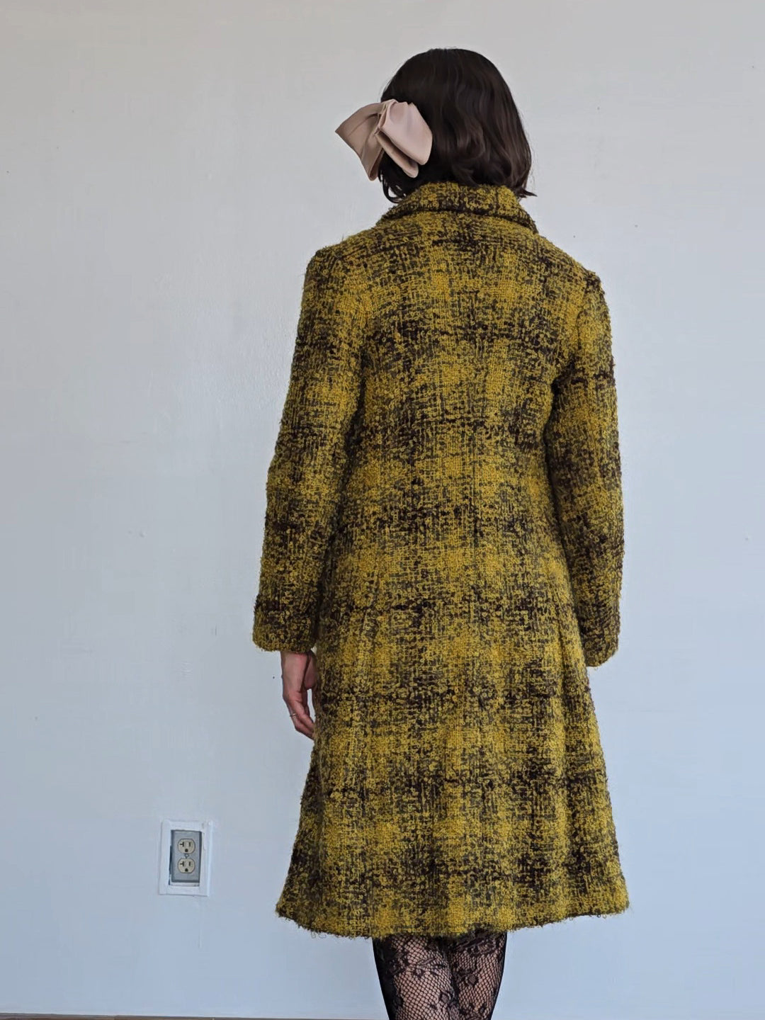 Agnes B Mustard Mohair Coat