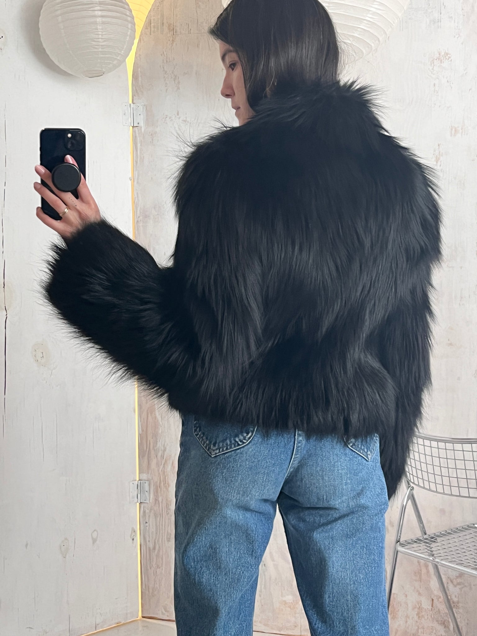 Jil Sander Fox Fur Coat