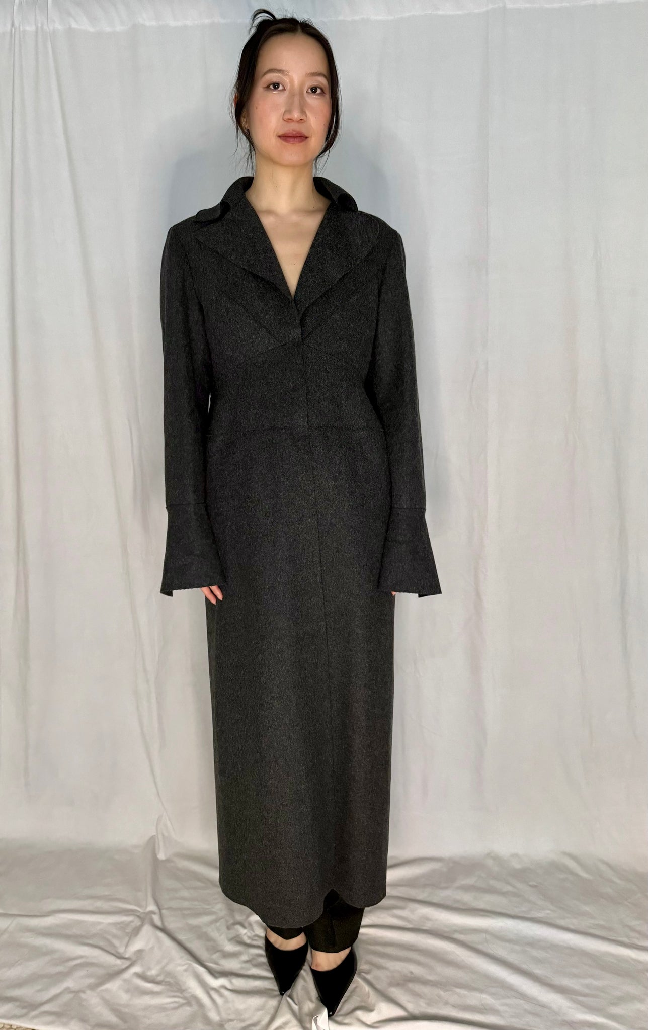 Alberta Ferretti Long Wool Coat