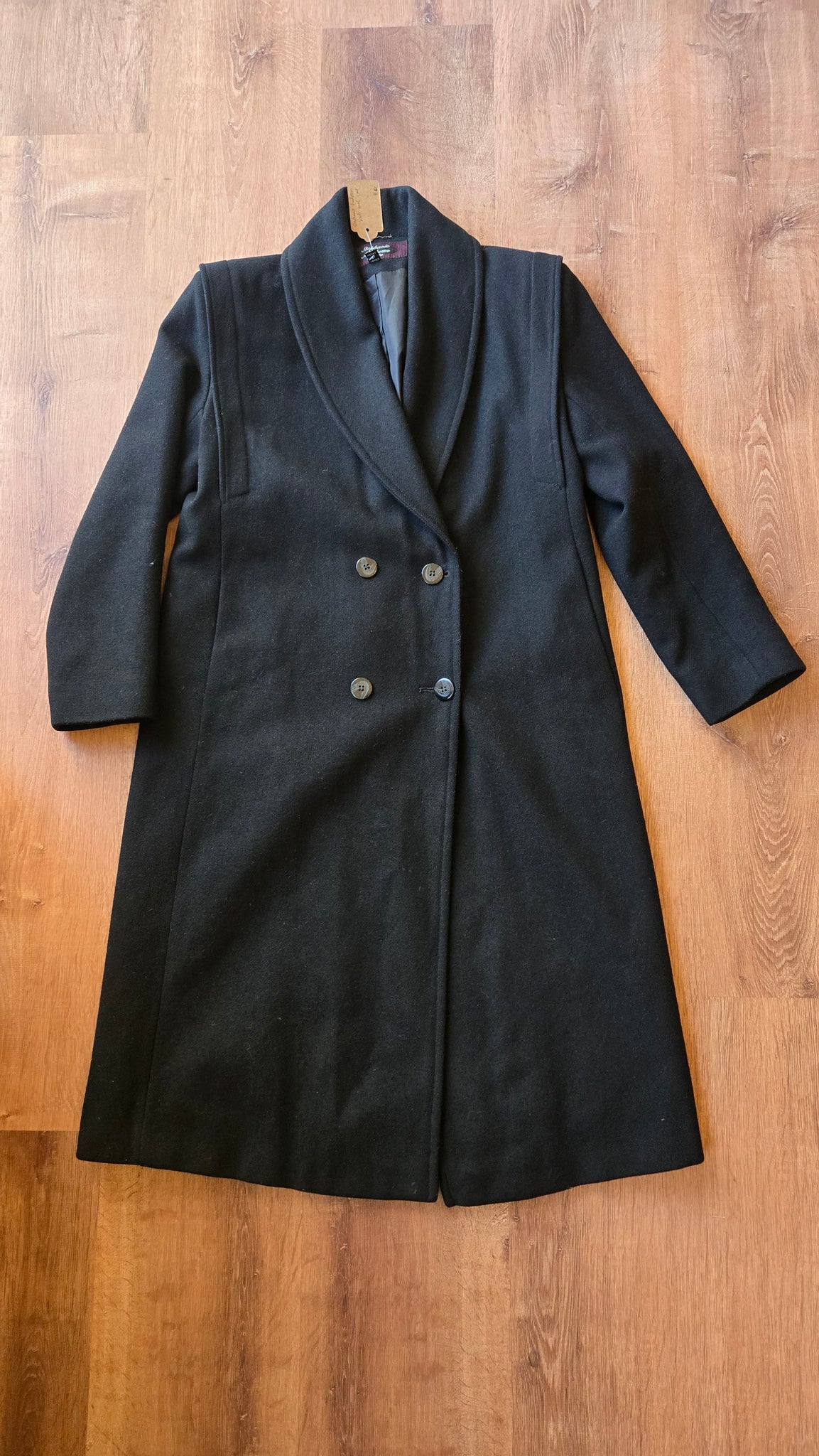 Black long wool coat