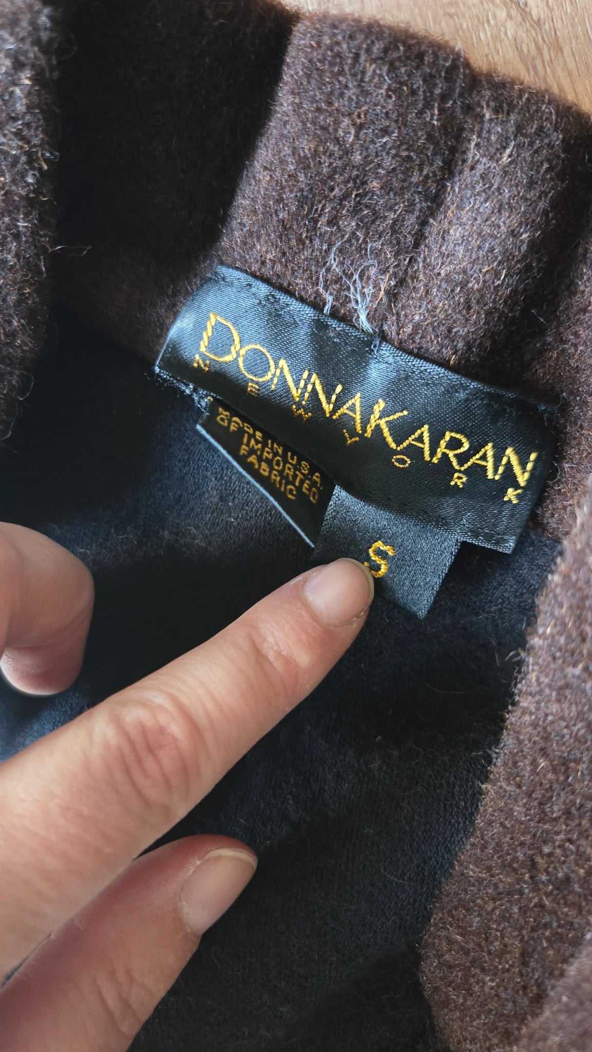 Donna Karan brown mohair jacket