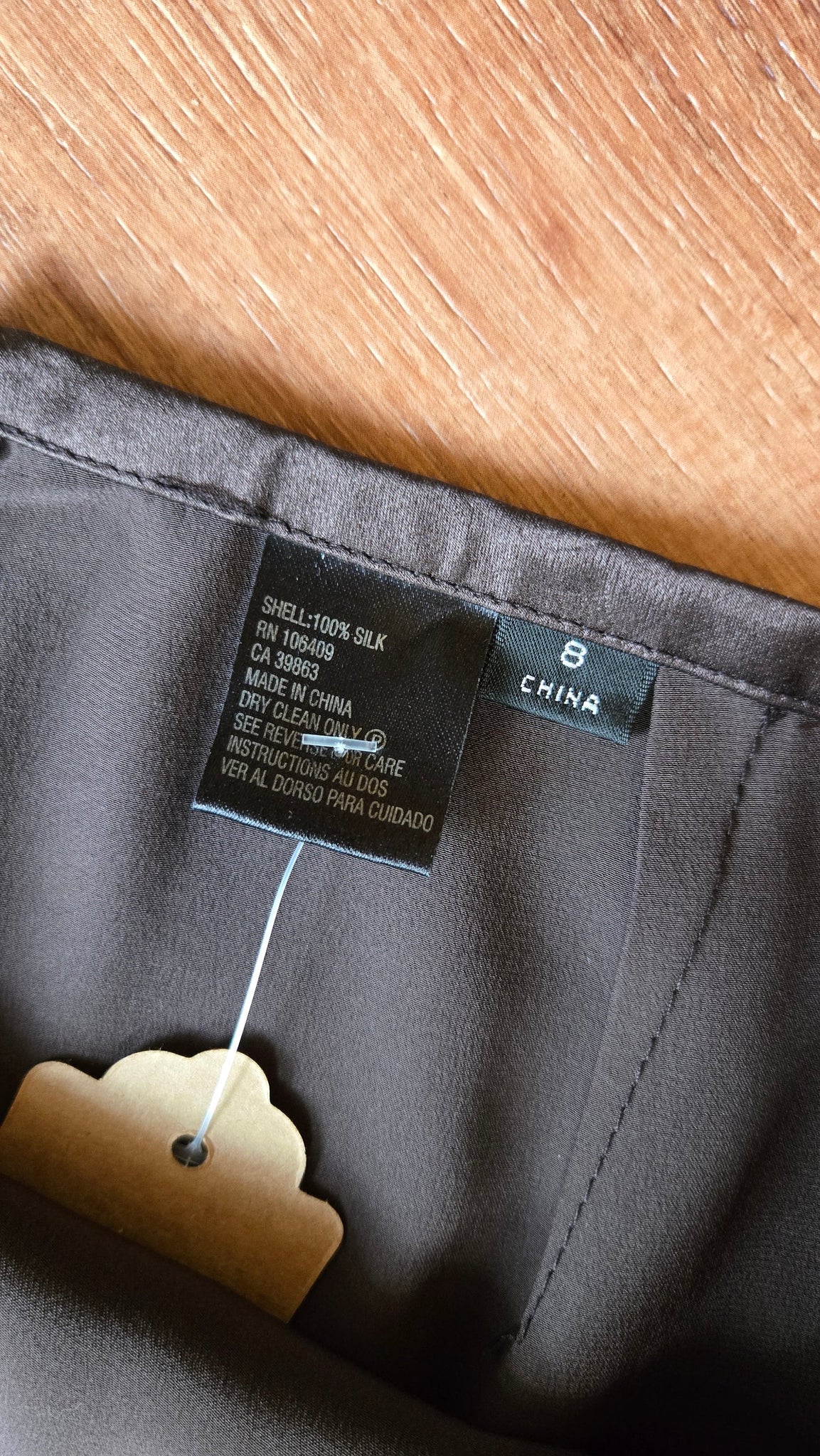 Brown, liquid silk pants