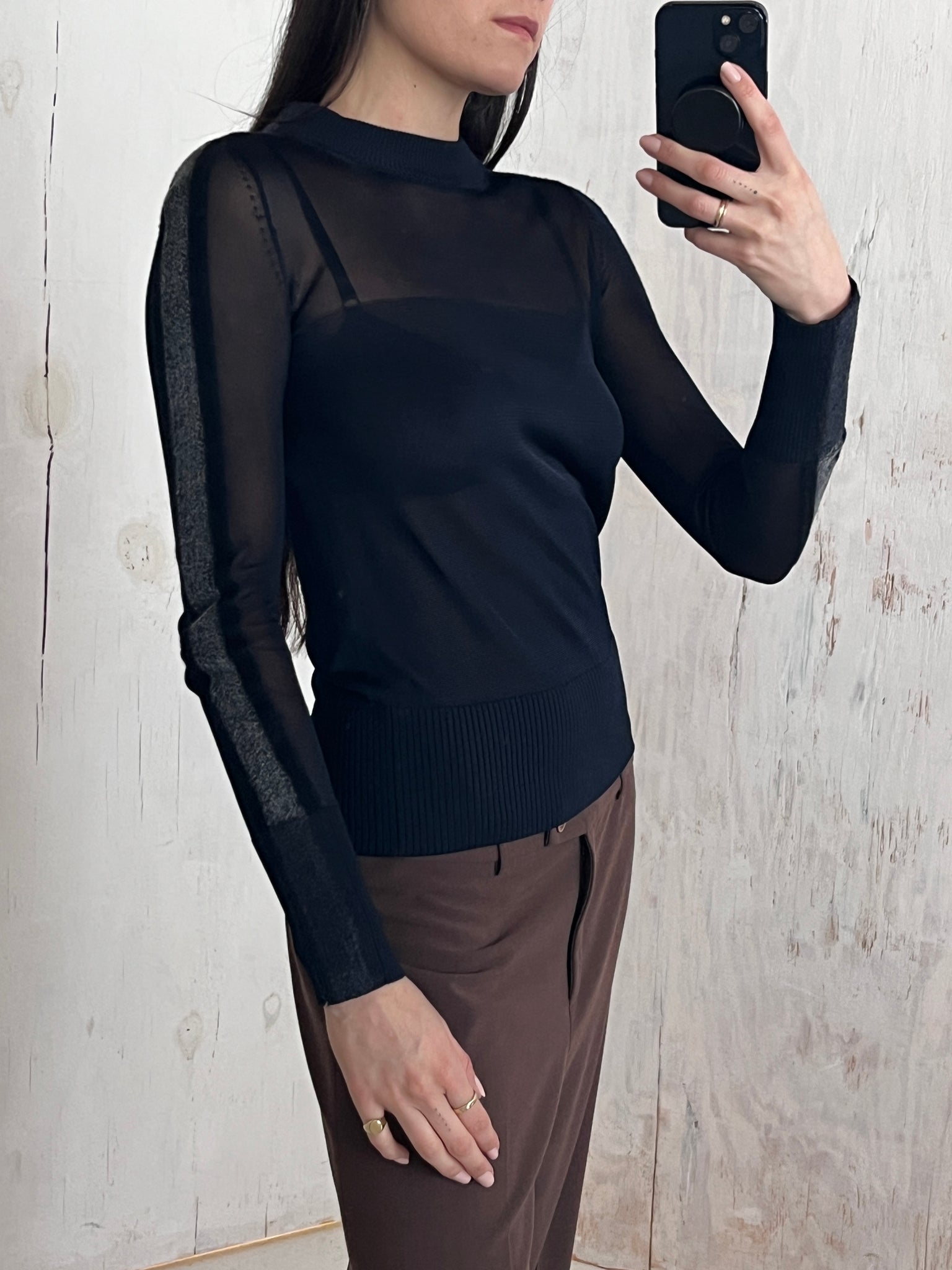 SPORTMAX Mesh Crewneck Sweater