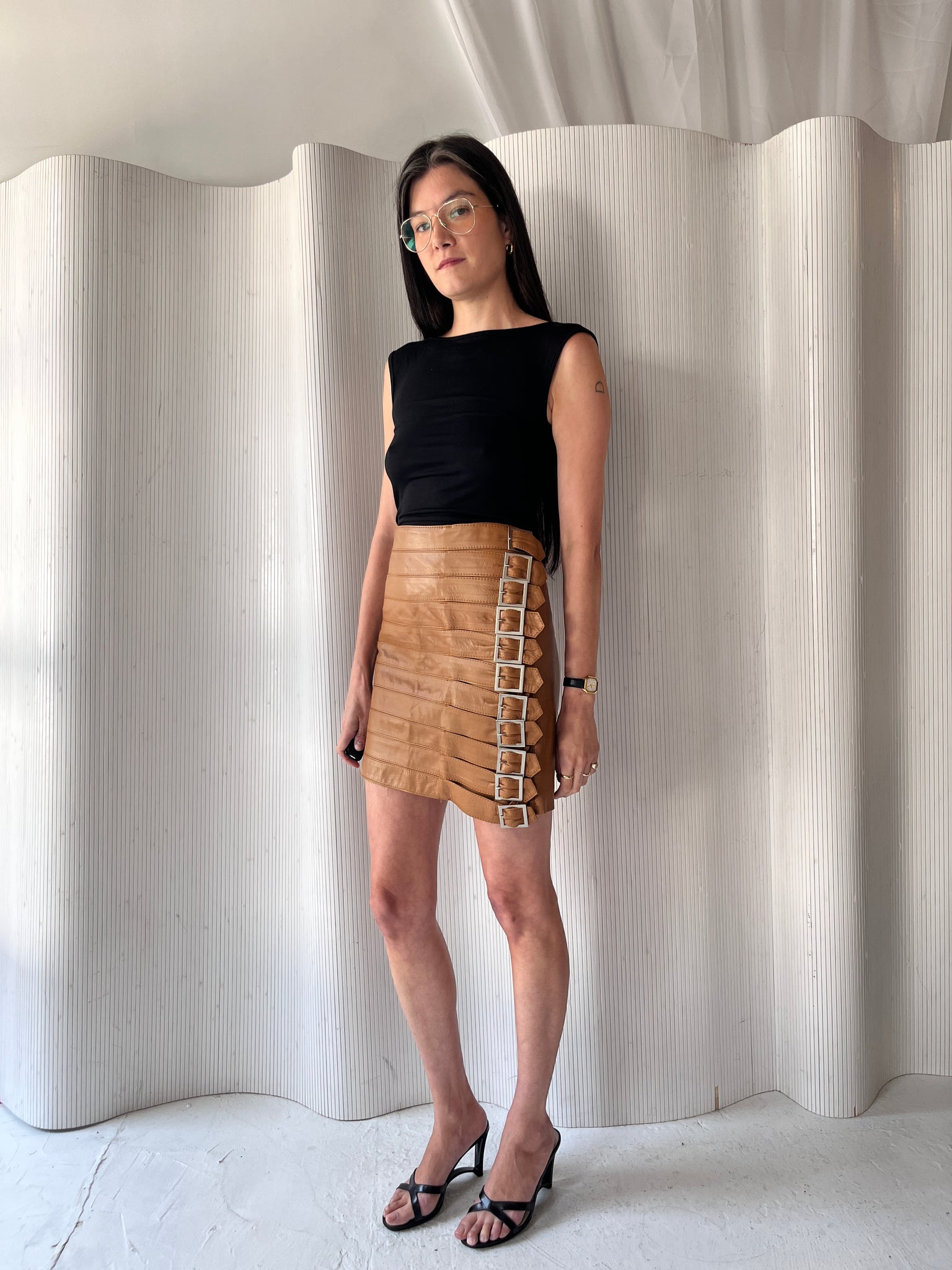 Daniel & Meyer 2000s Leather Skirt