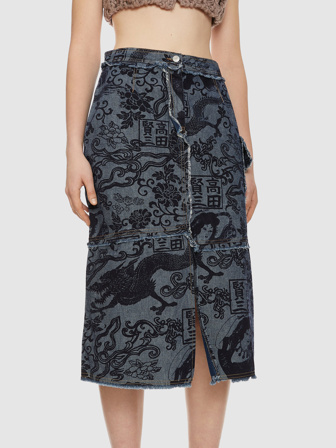 Kenzo Denim Midi Skirt