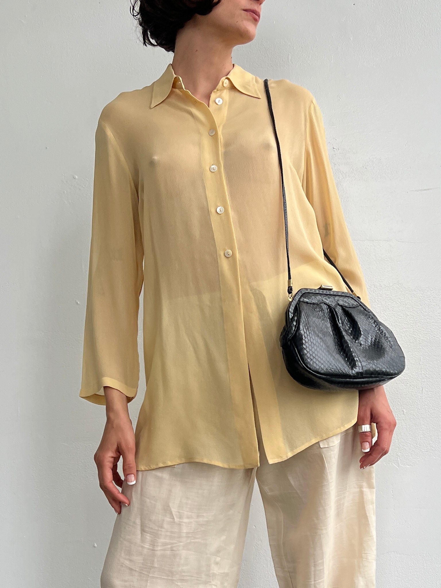 Butter Sheer Silk Blouse