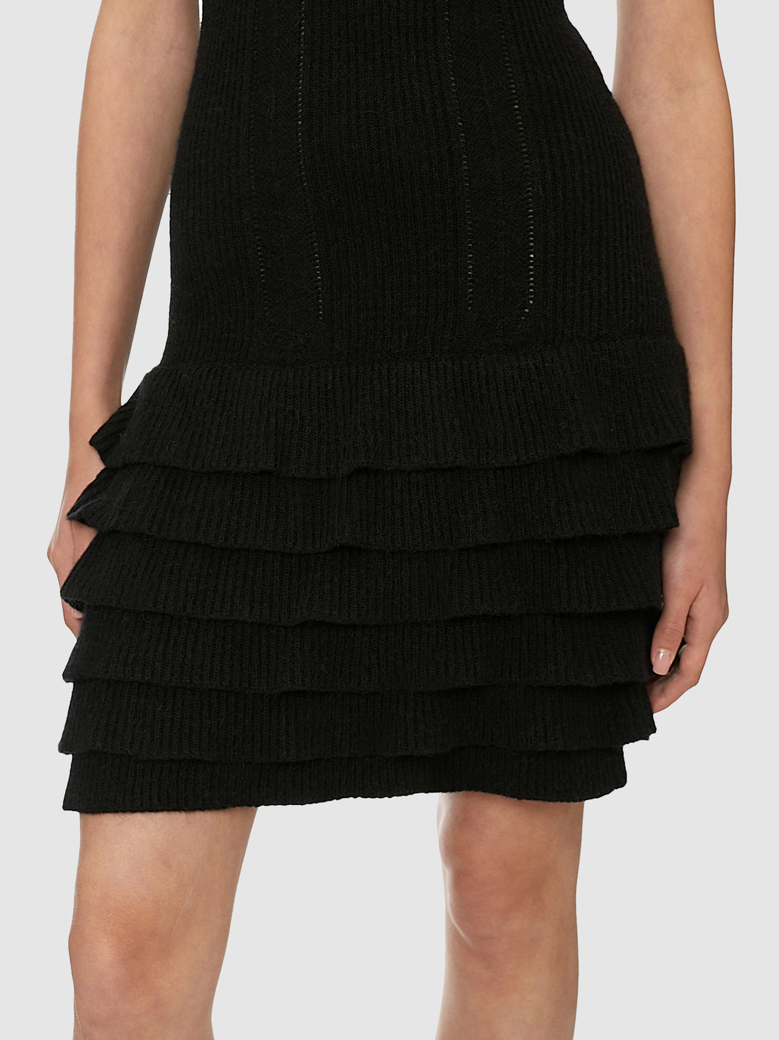 Sisley Knitted Wool Bustier Dress