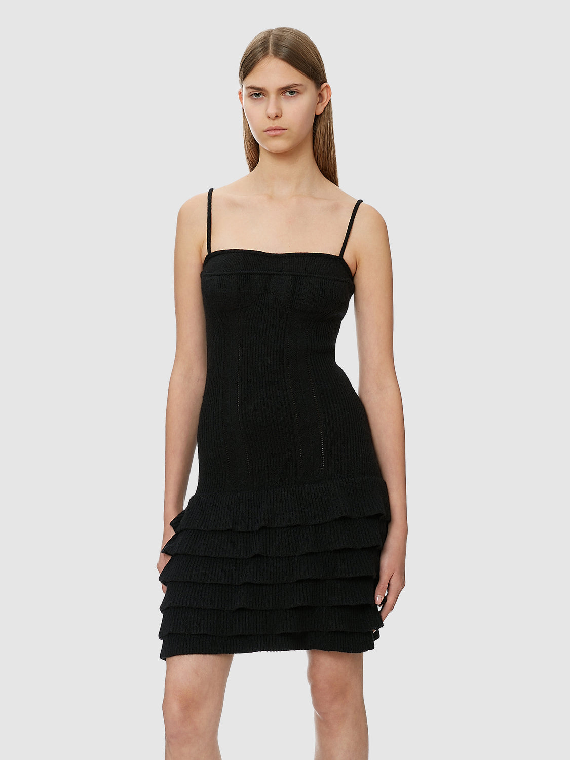 Sisley Knitted Wool Bustier Dress