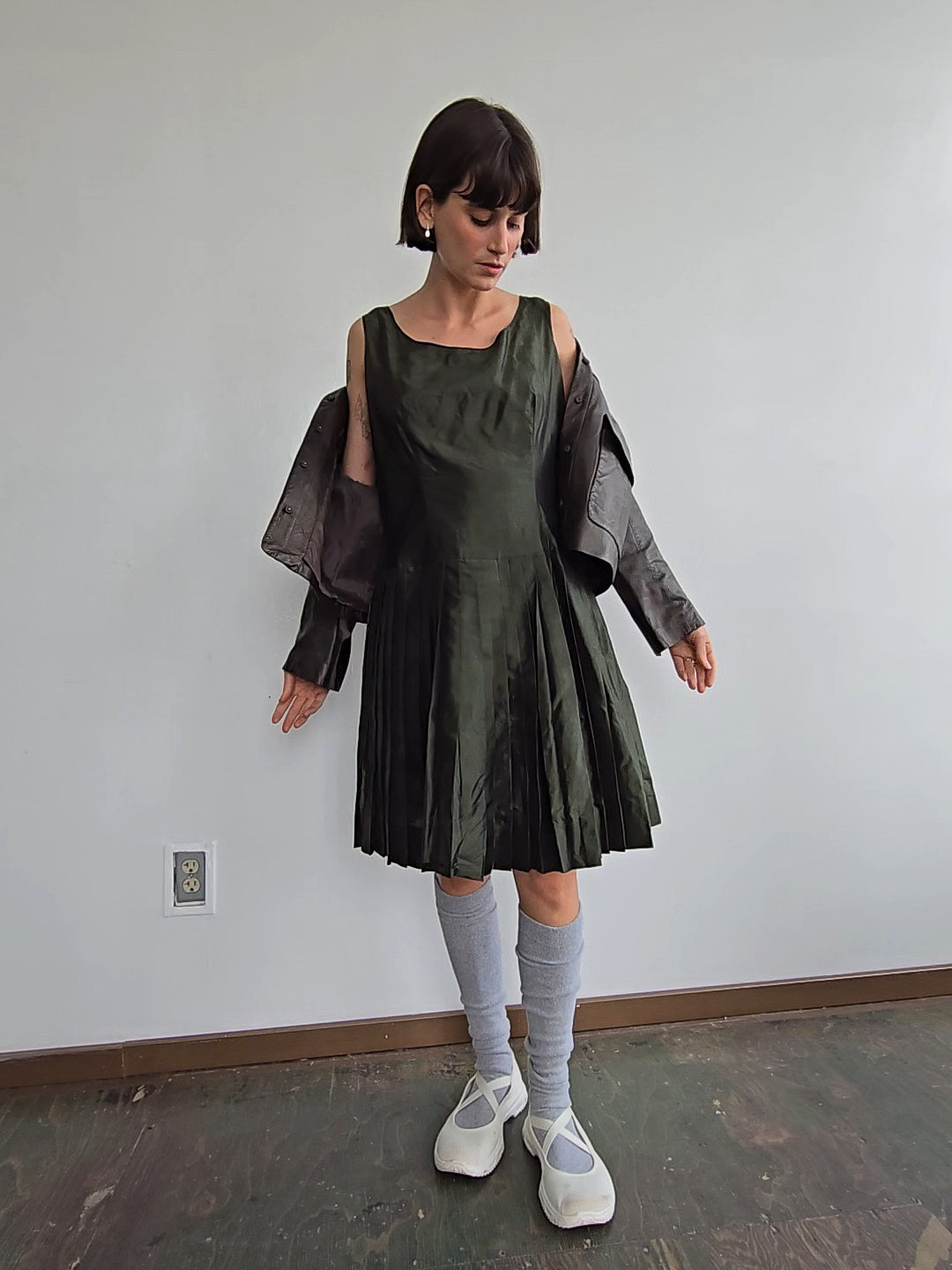 Moss 1960s Drop Pleated Dress