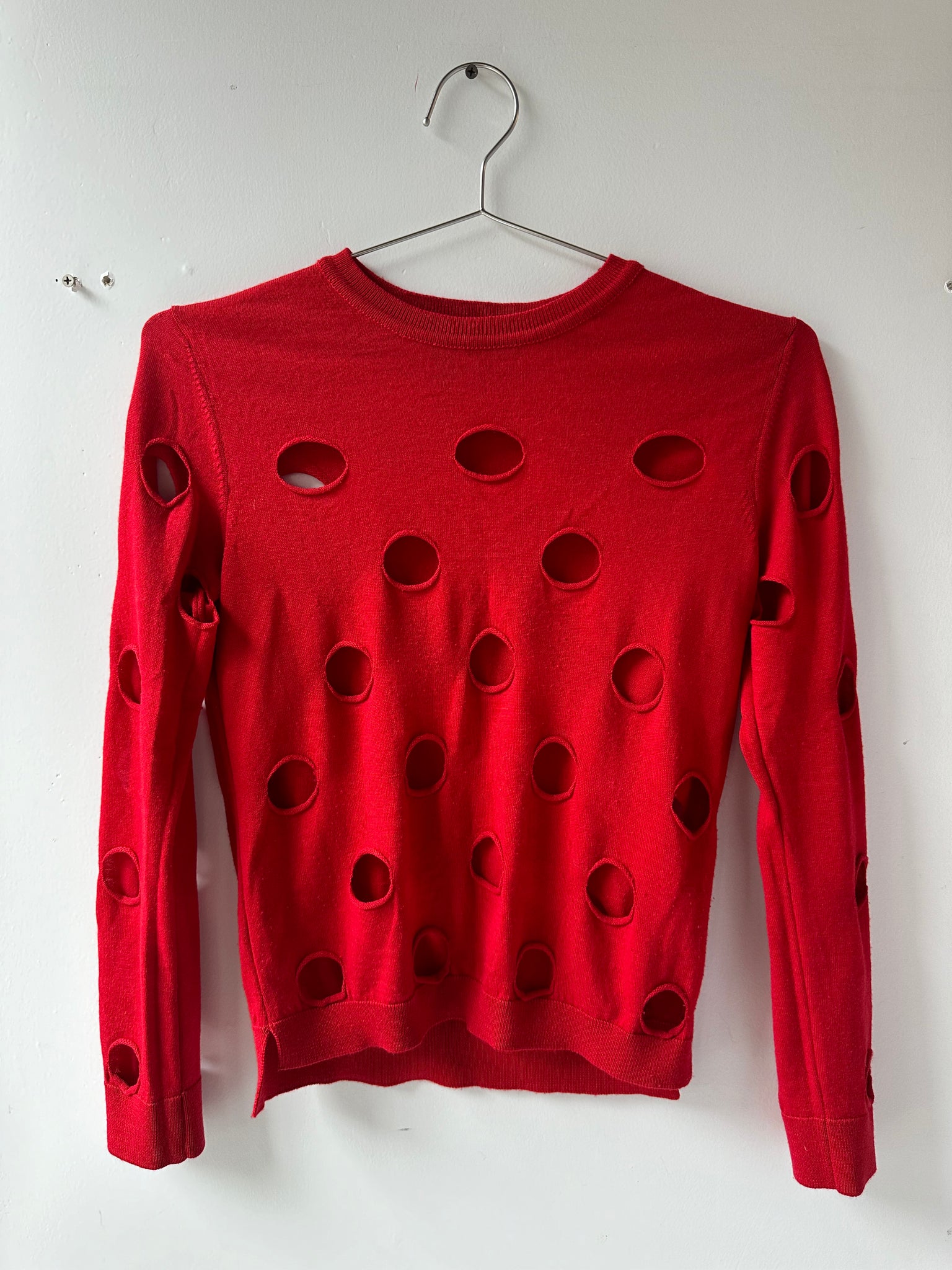 Red Simone Rocha Polka Dot Sweater