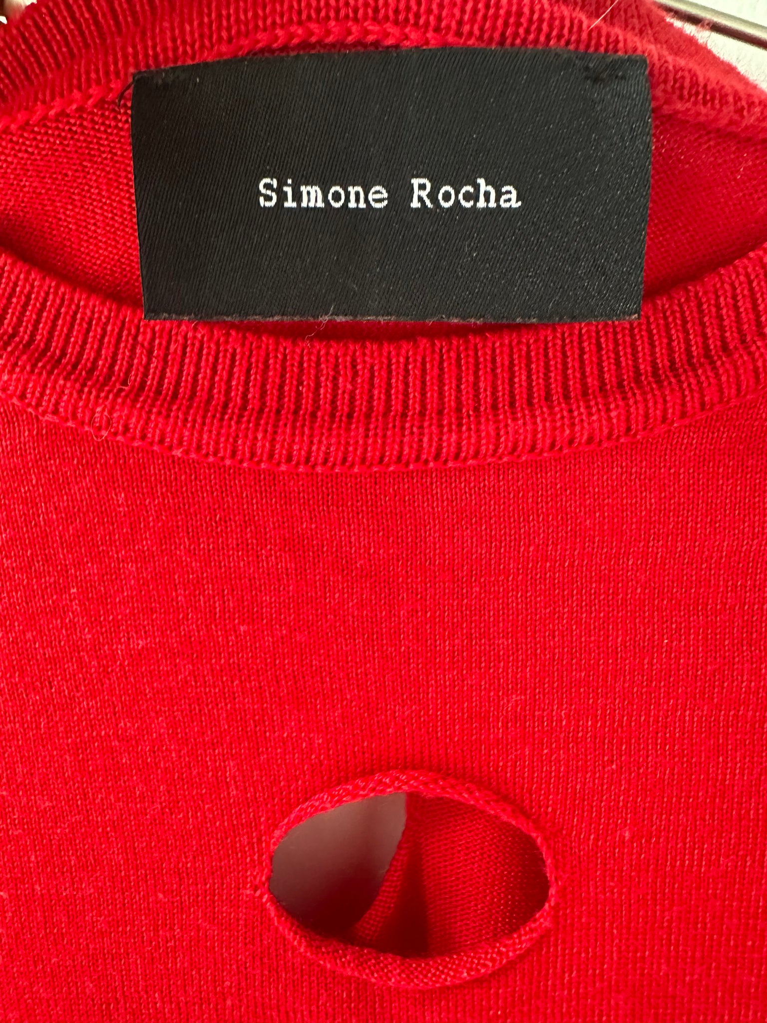 Red Simone Rocha Polka Dot Sweater