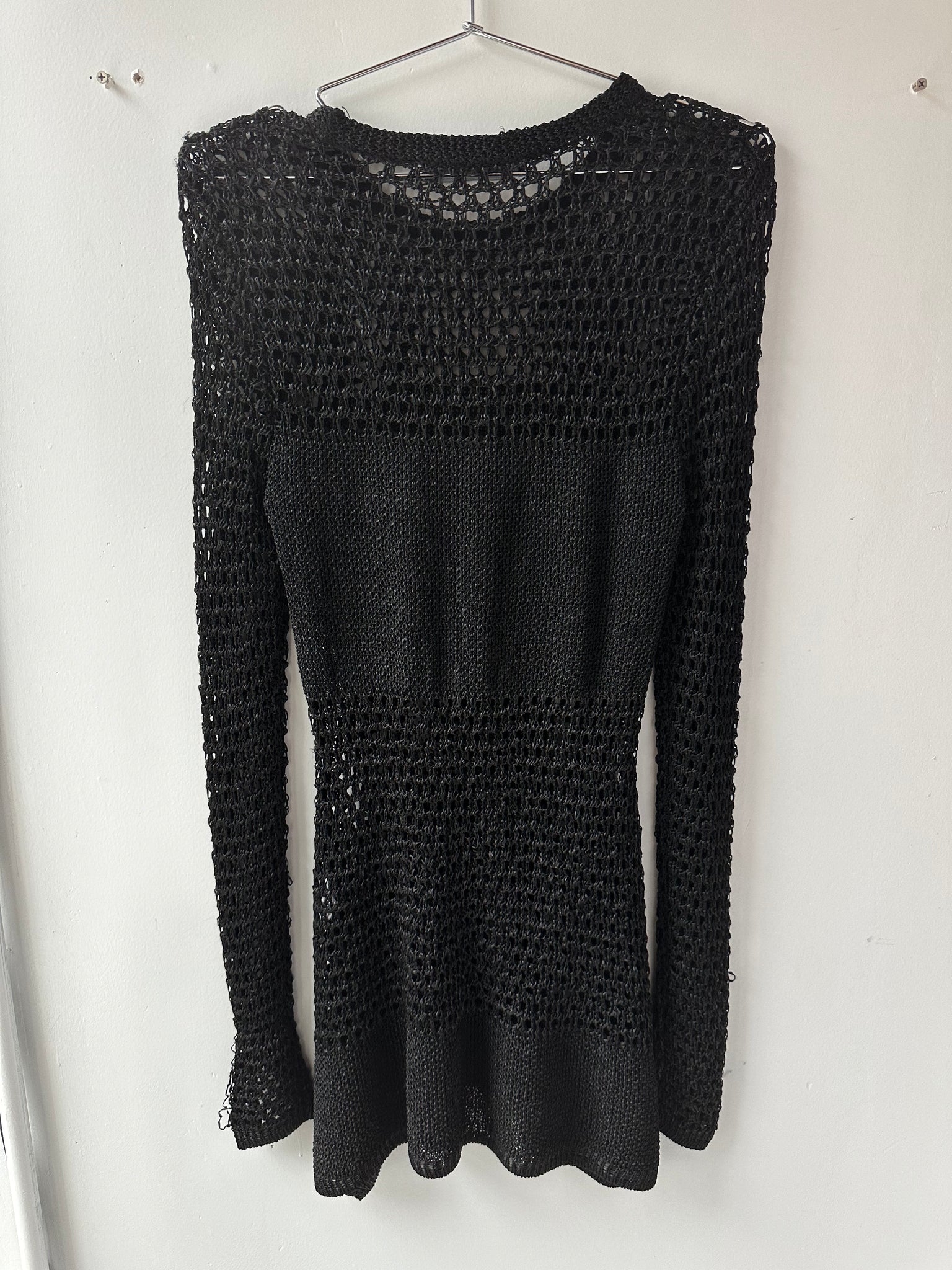 Proenza Schouler Black Wide Knit Midi Sweater