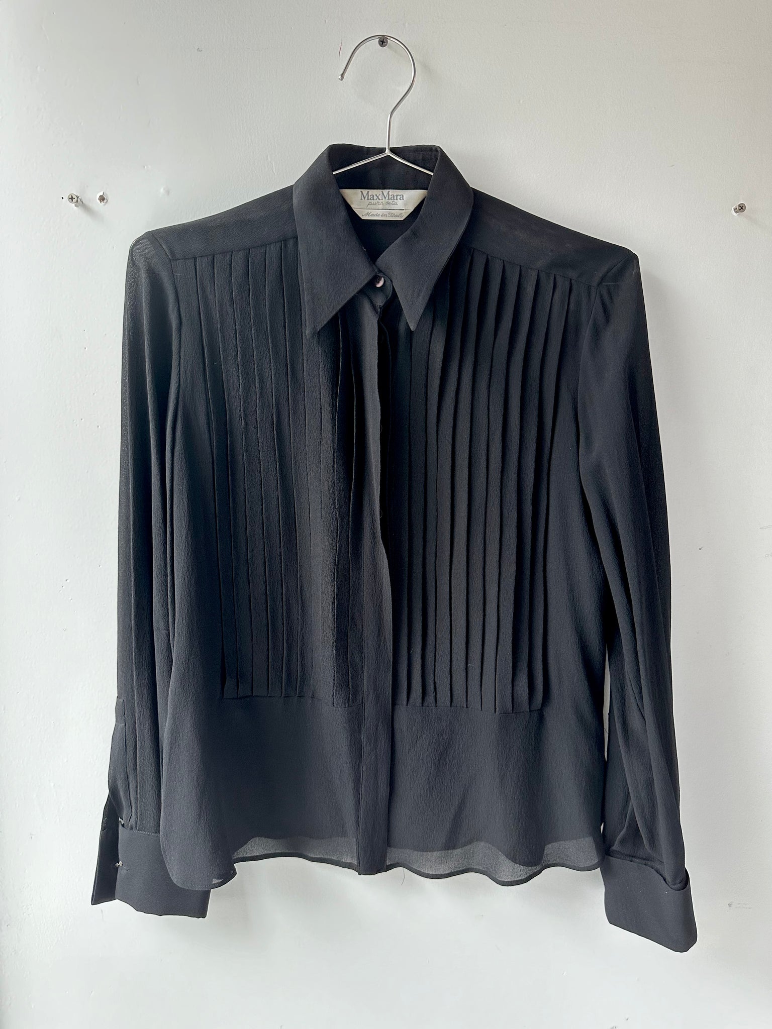 Max Mara Chiffon Tux Blouse