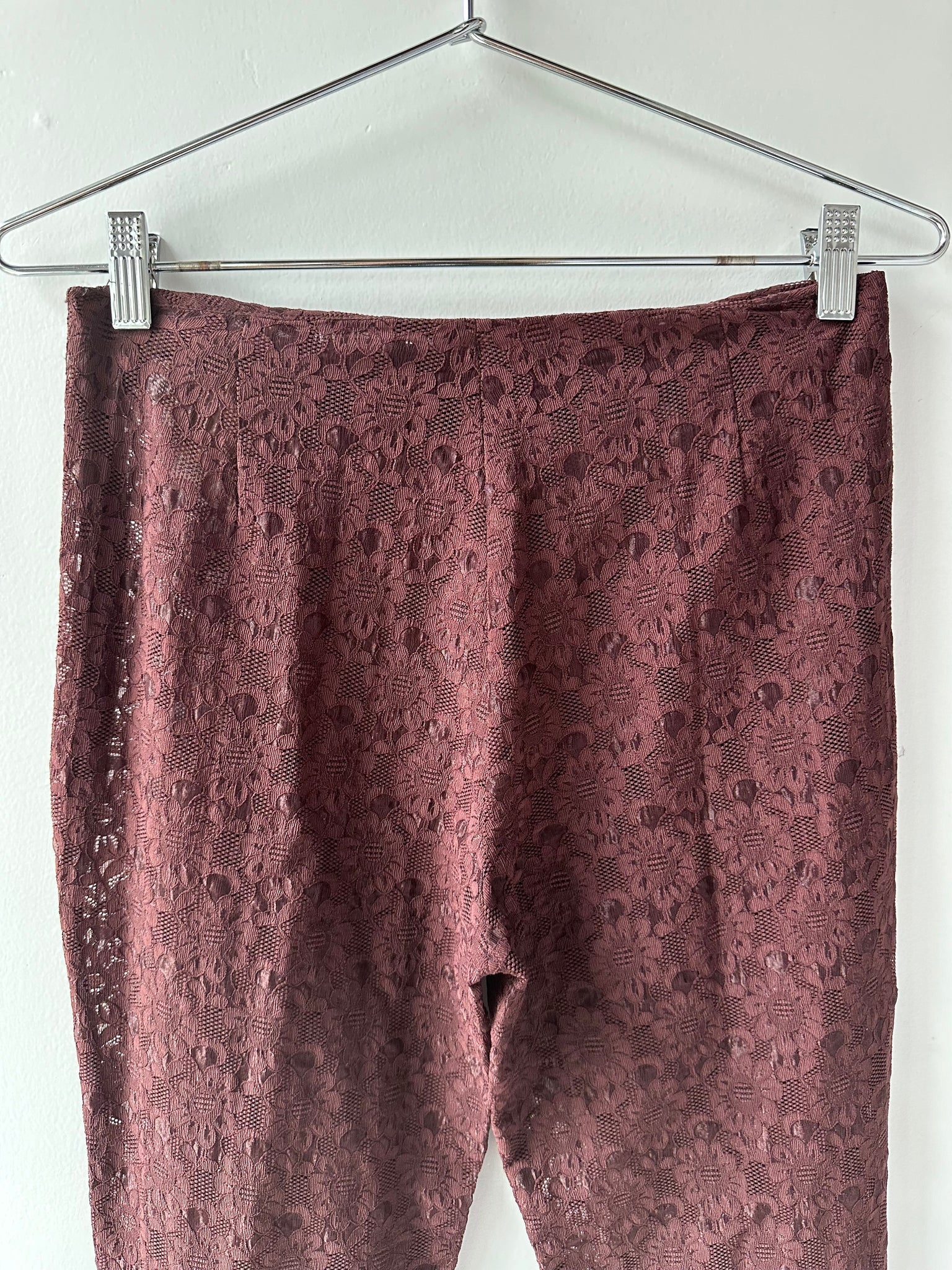 Chocolate Gigli Italian Lace Pants