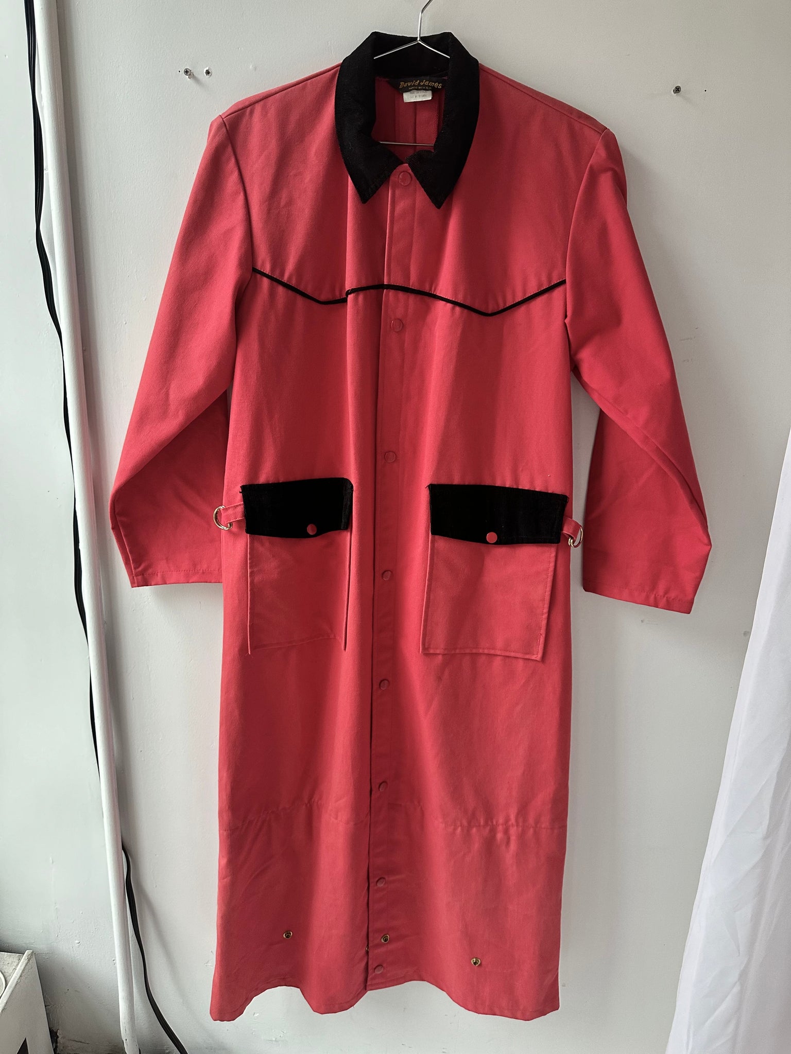 1940s Red Barn Jacket Maxi Trench