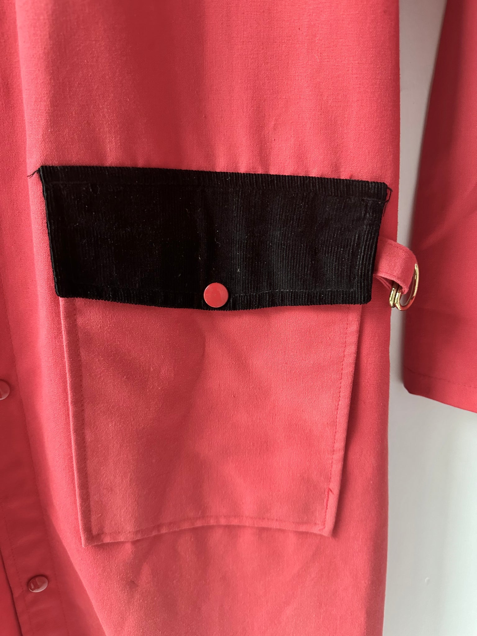 1940s Red Barn Jacket Maxi Trench