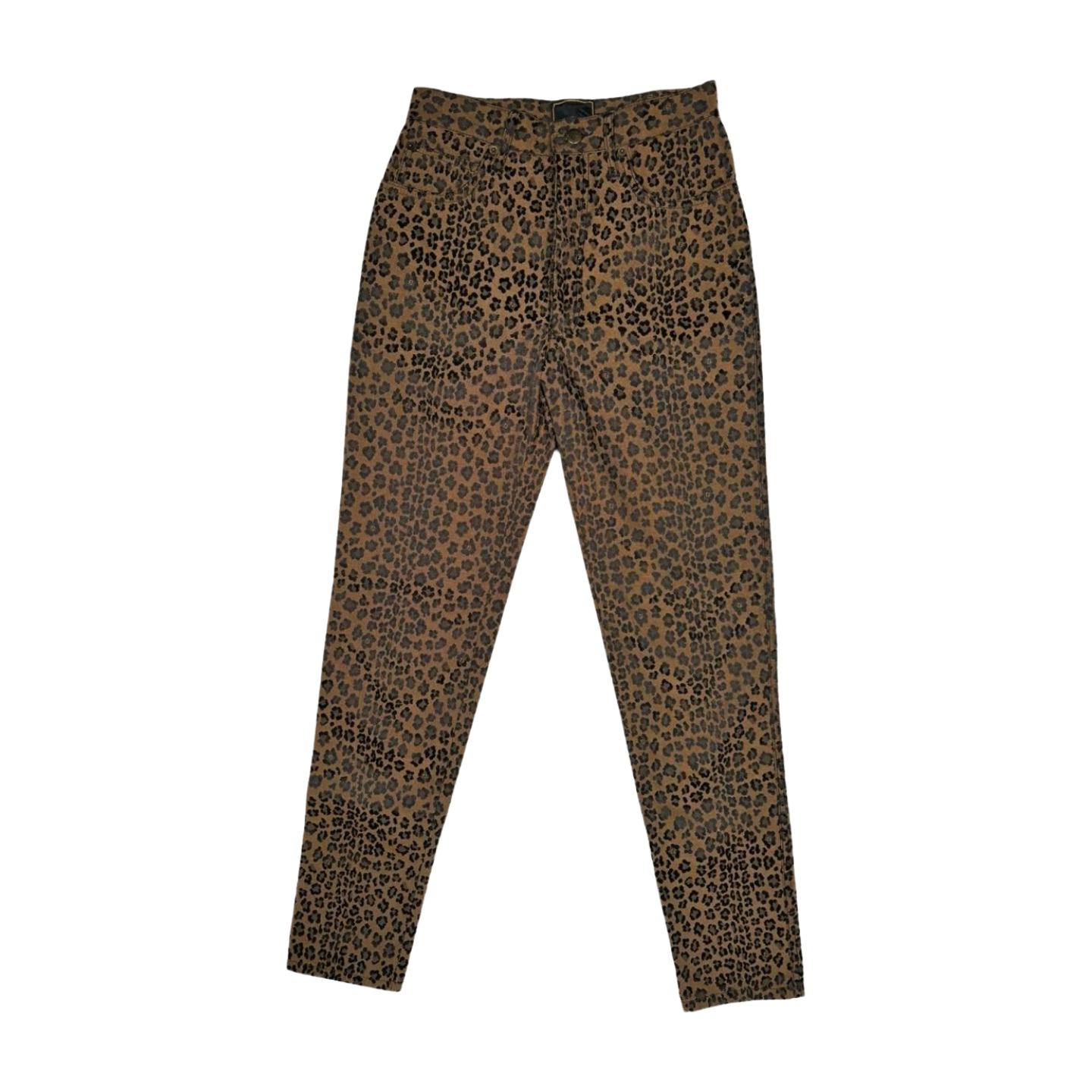 Fendi High Waist Leopard Print Jeans