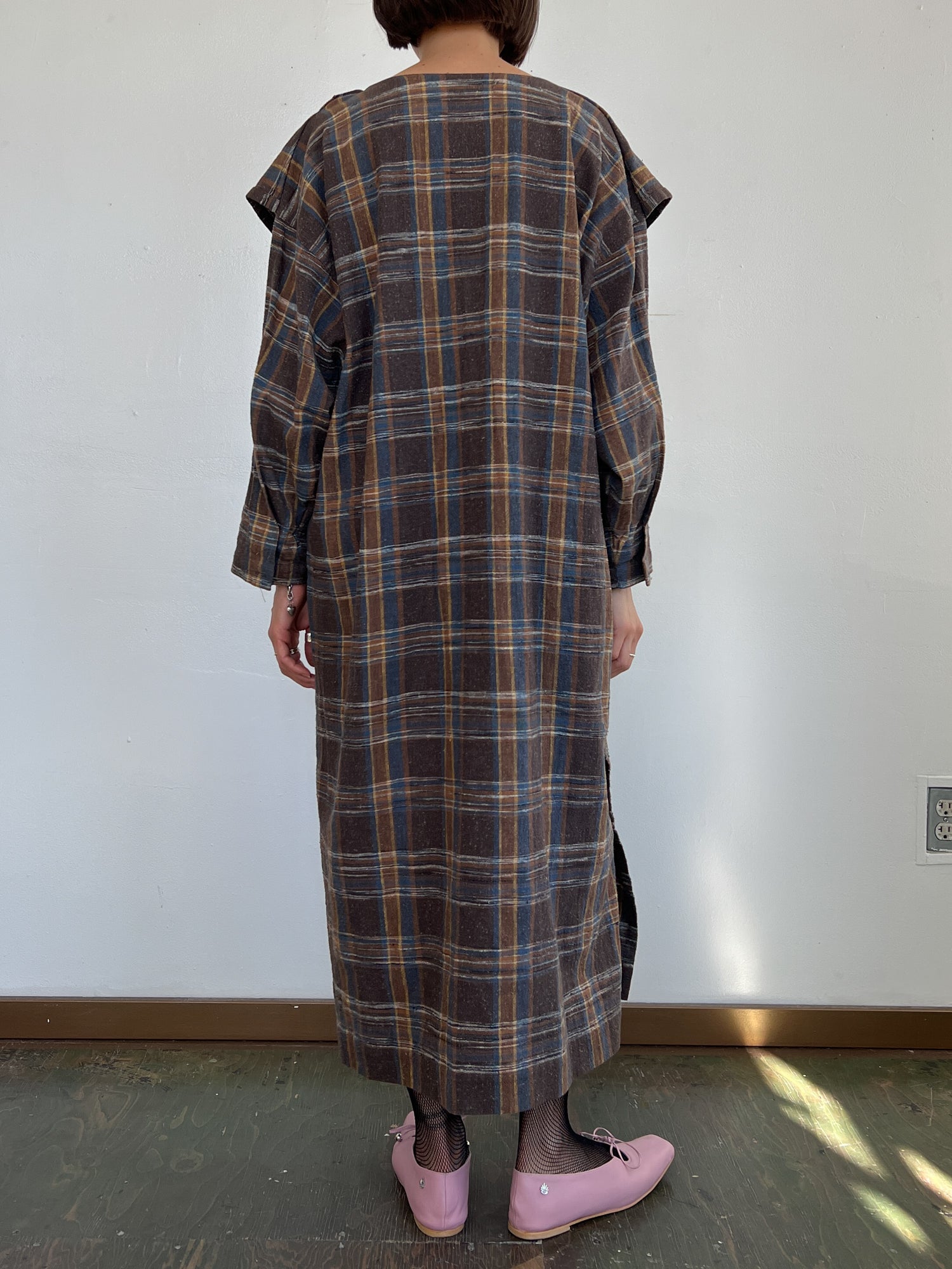 Issey Miyake Plantation Plaid Dress (S)