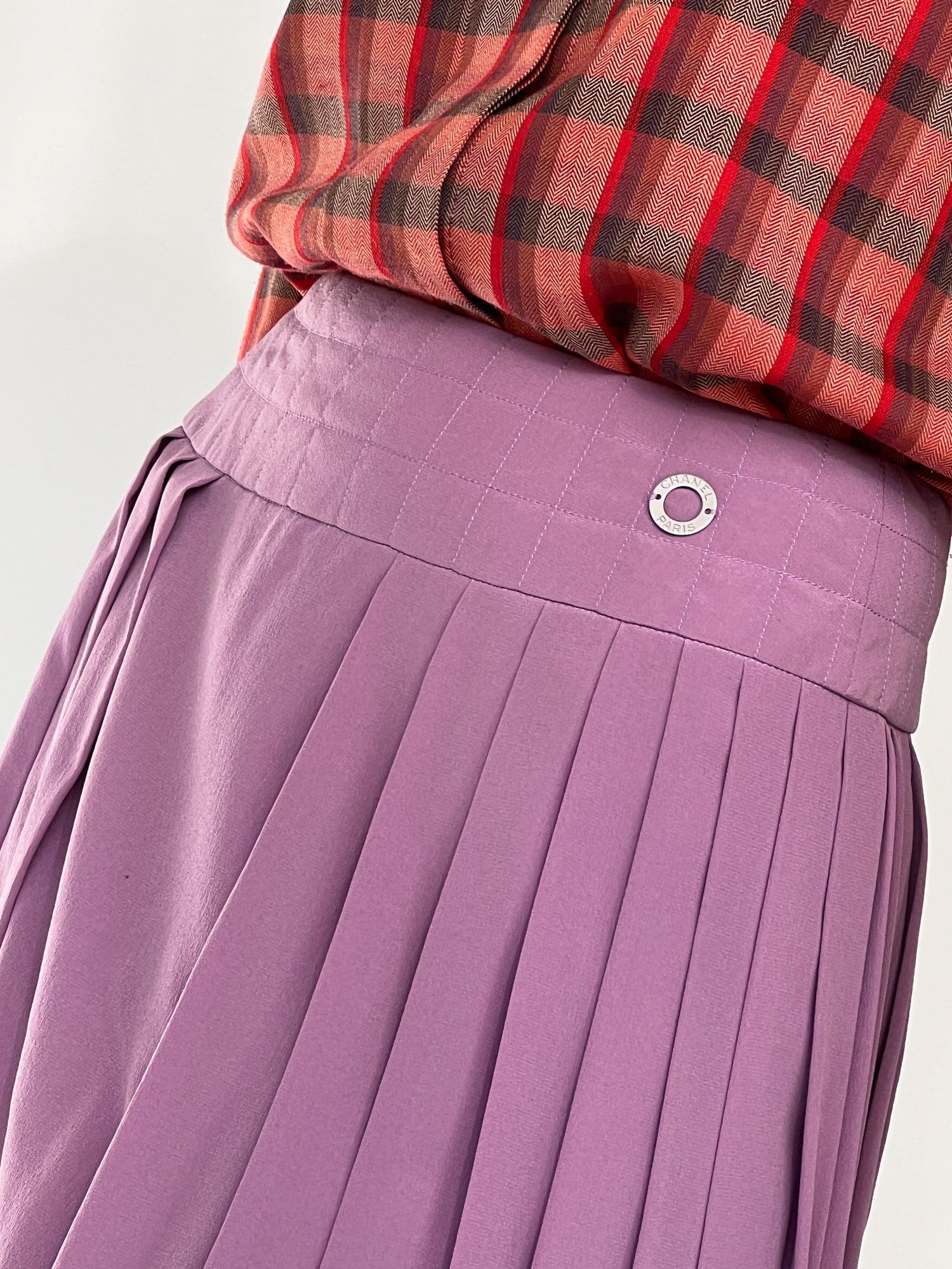 Chanel Lilac Silk Skirt (XS)