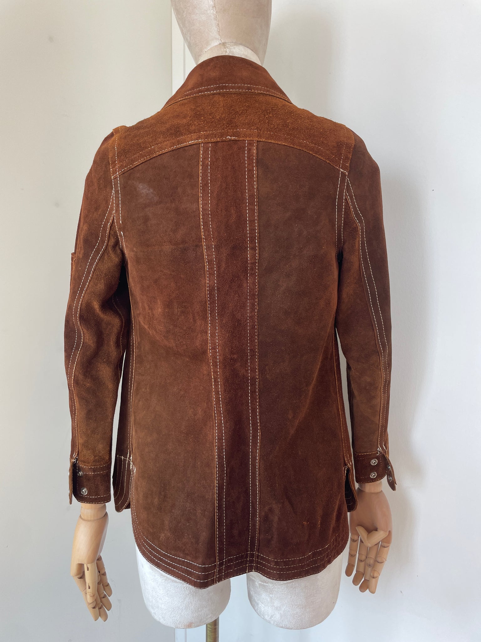 Suede Top Stitch Jacket