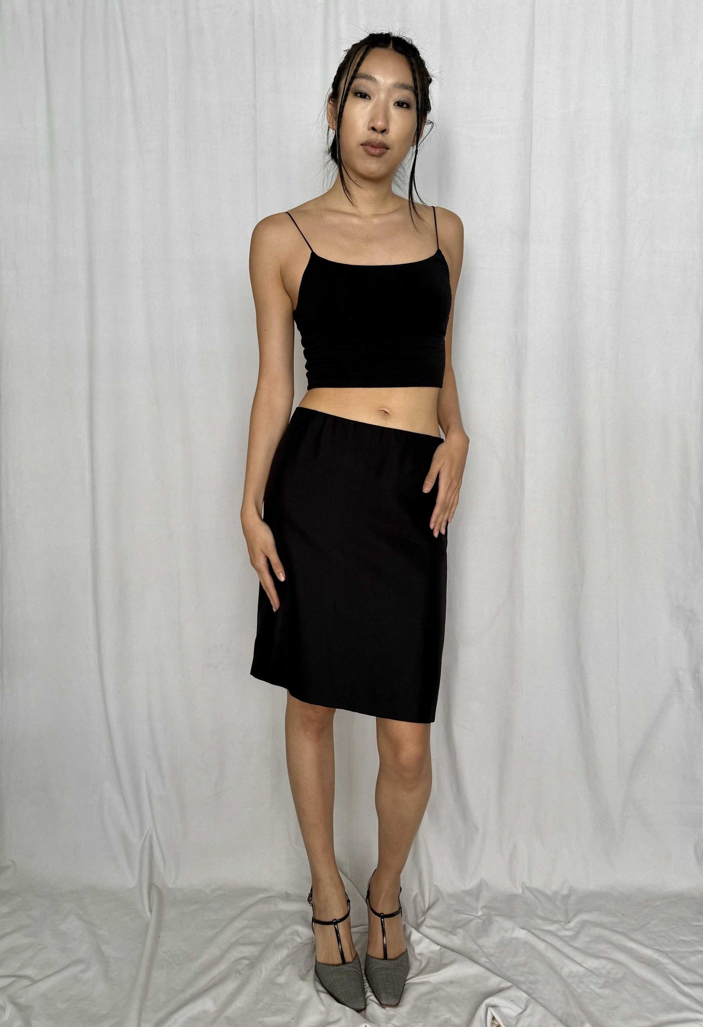 Prada Knee-Length Silk Skirt