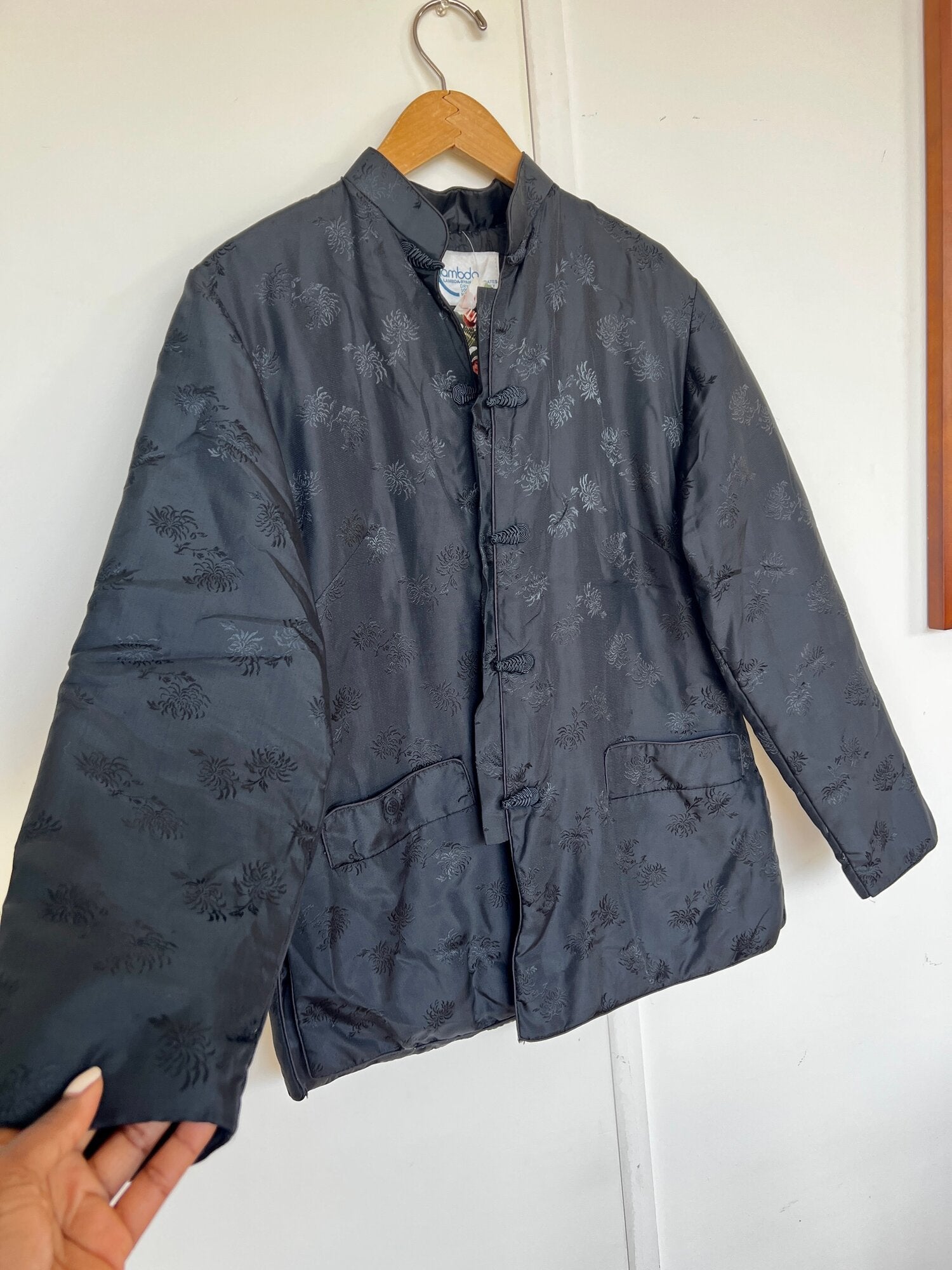 Black Symbol Puffer Shirt Jacket