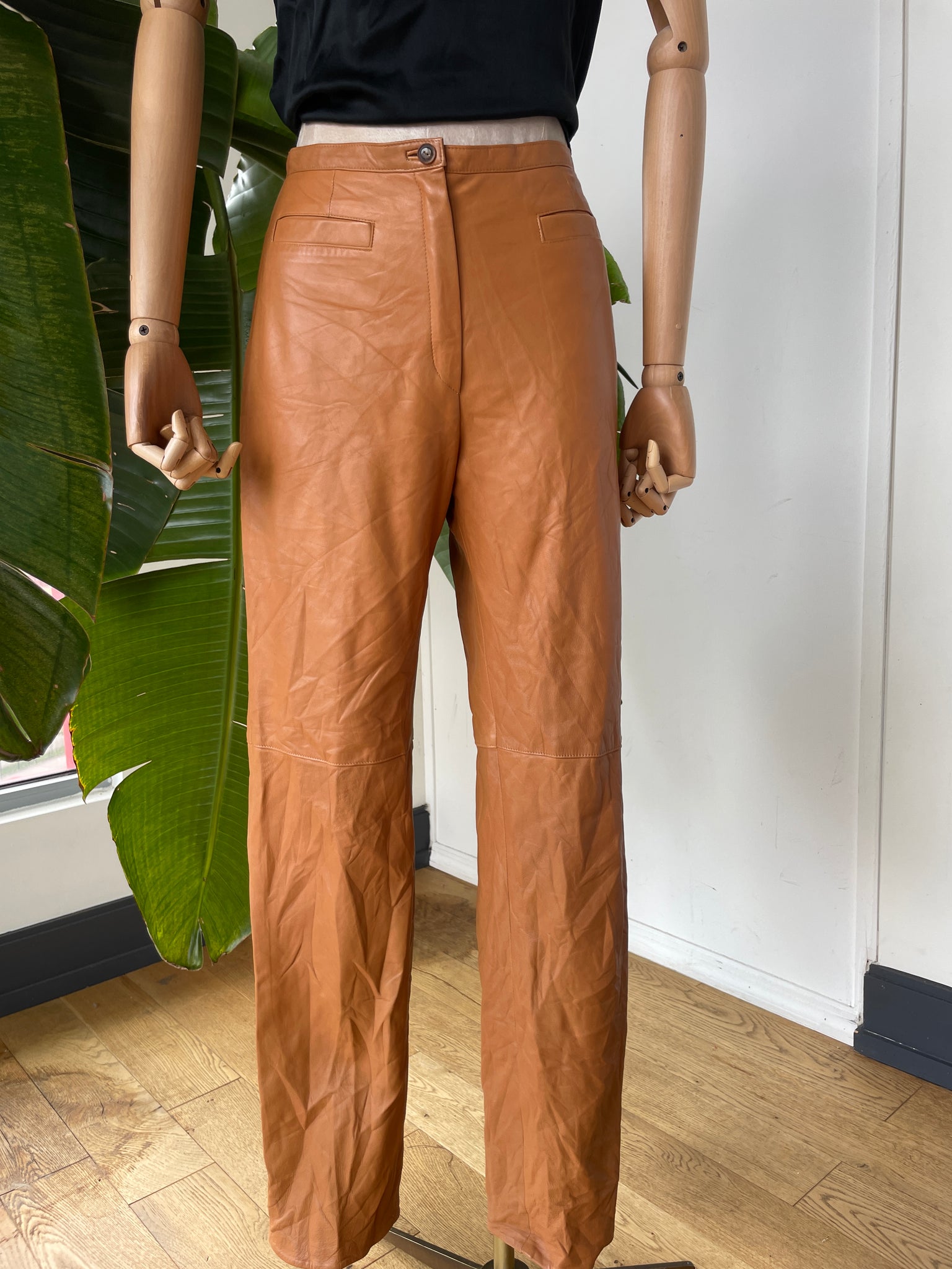 Chestnut Leather Pants