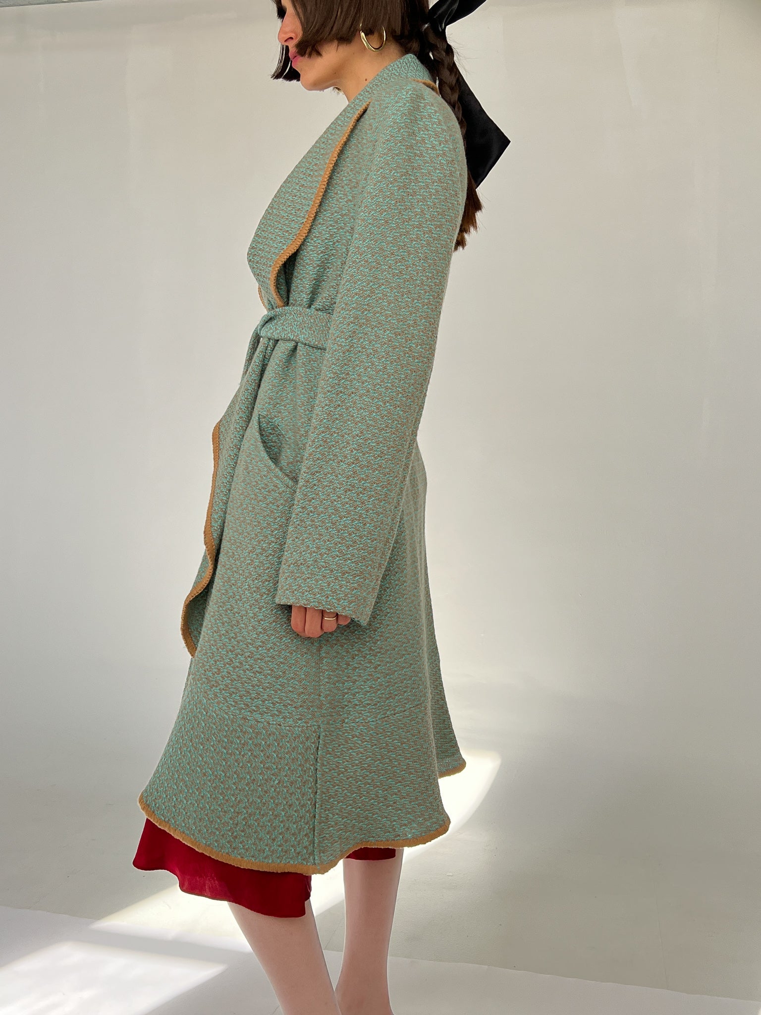 Missoni Aqua Wrap Knit Coat