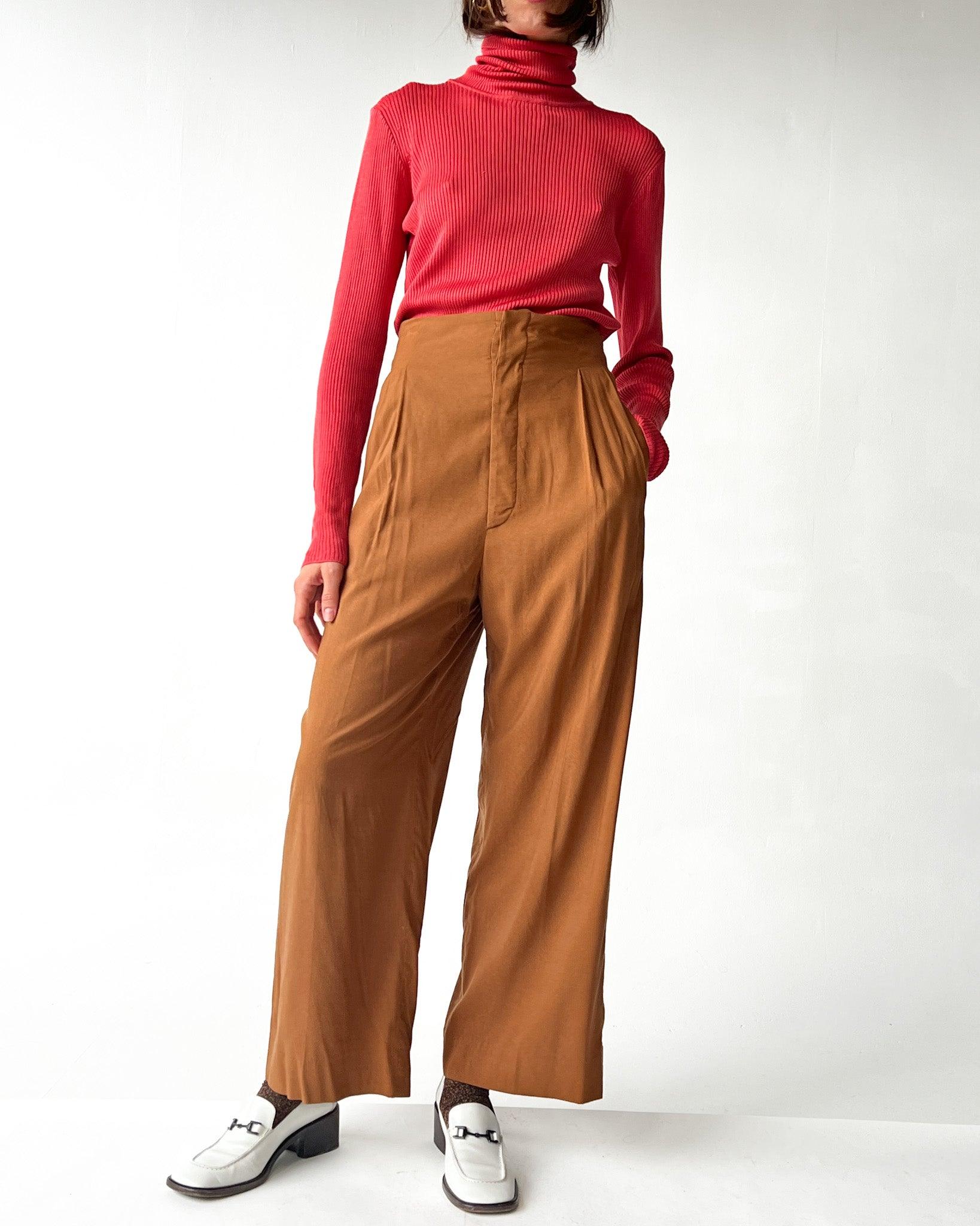 Romeo Gigli High Waisted Silk Pants