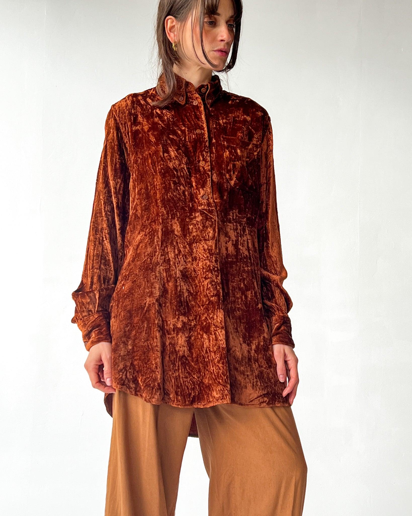 Romeo Gigli Crushed Velvet Tunic