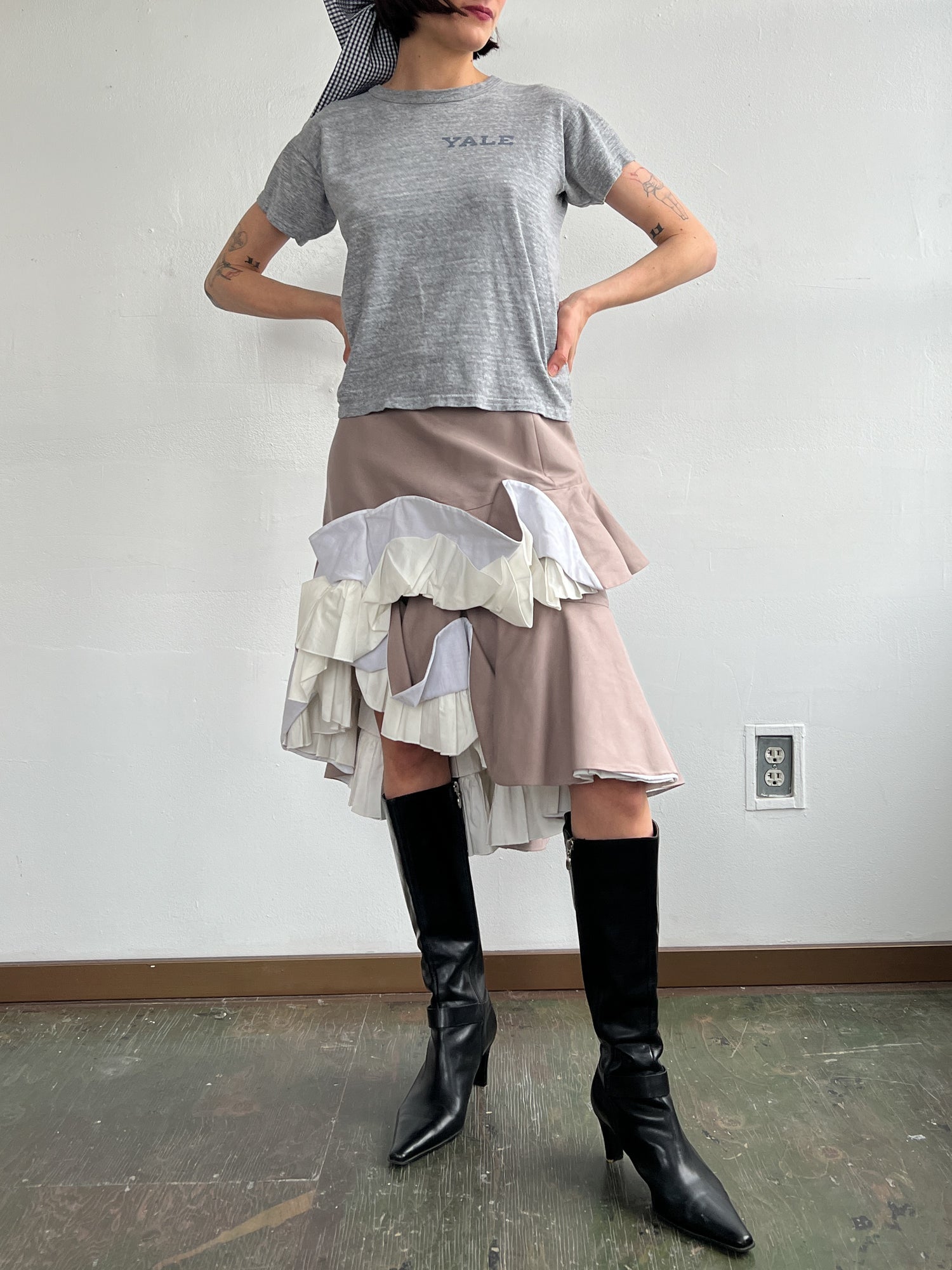 Givenchy Asymmetric Ruffled Skirt