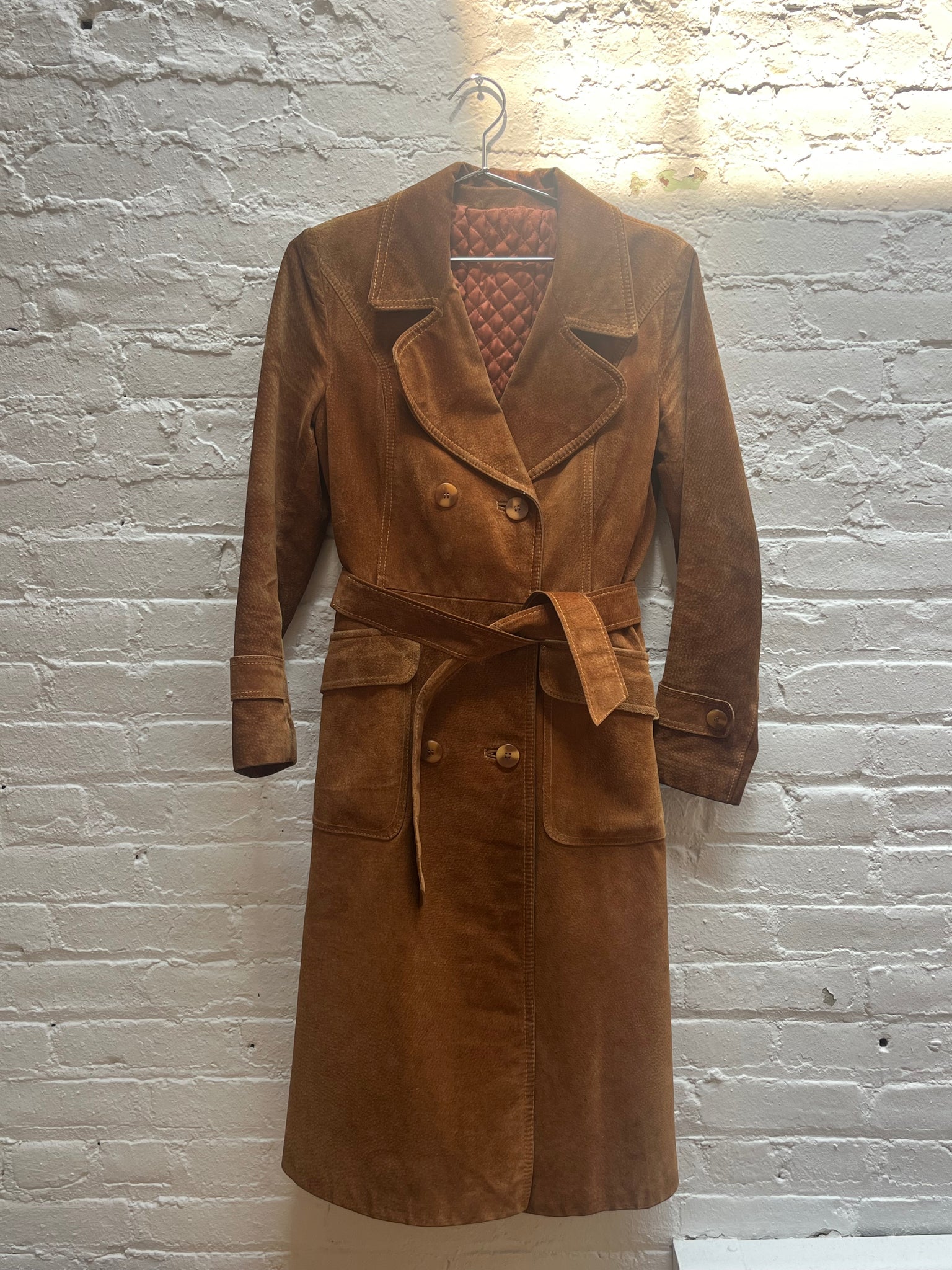 Suede Trench Coat