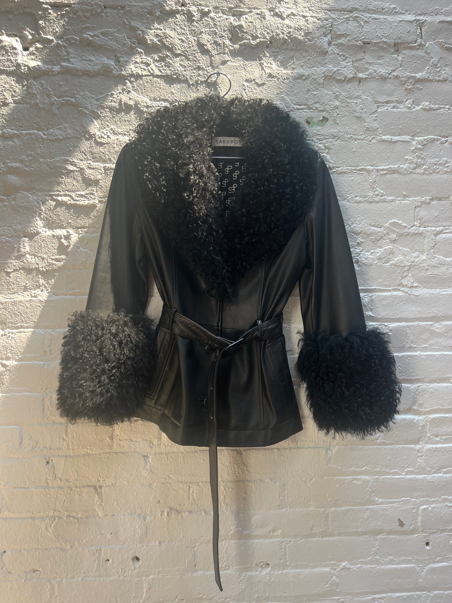 Saks Potts Shorty Shearling Jacket